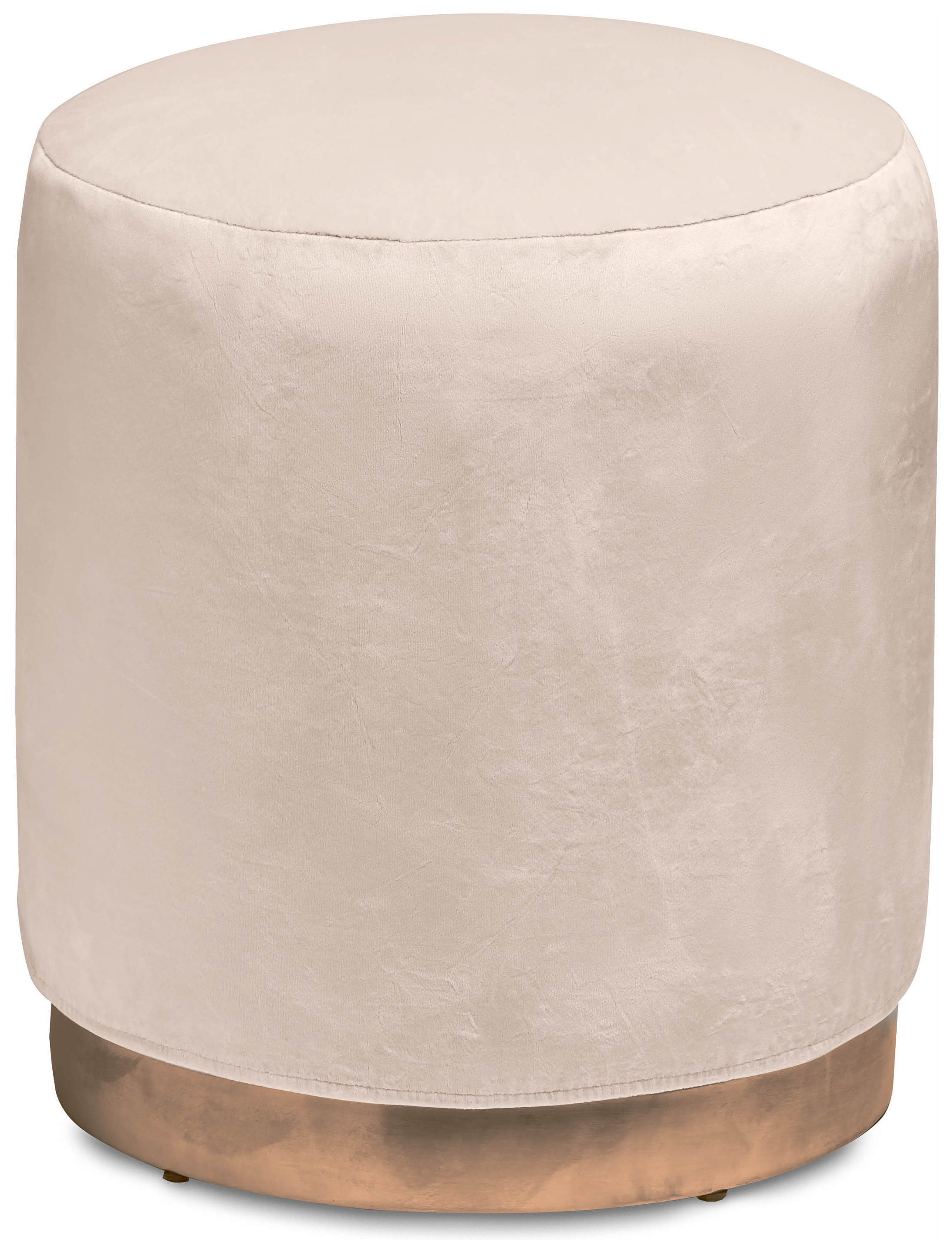 Чехол бархатный кремовый для круглого пуфа