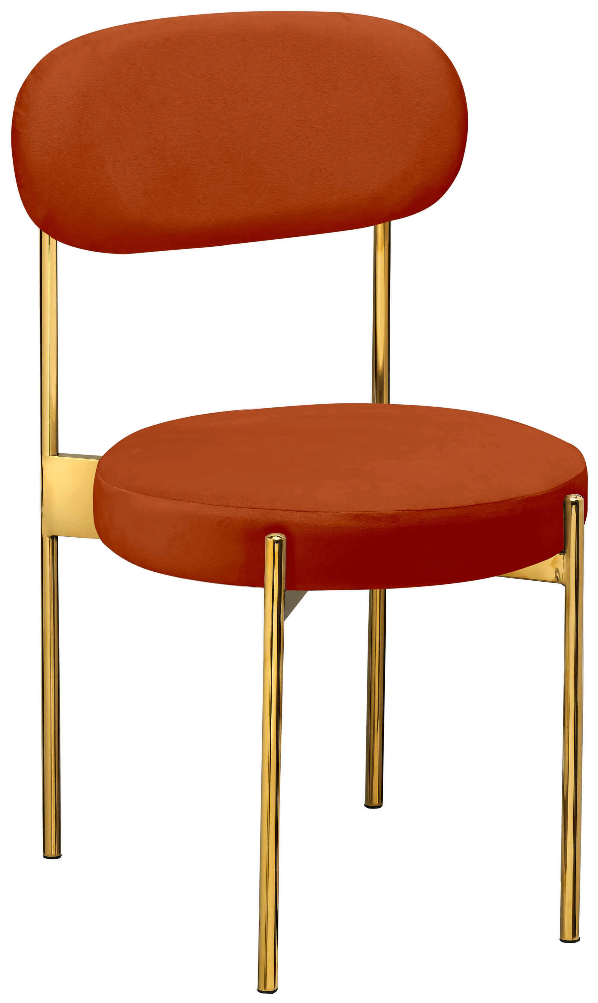 Стул «Тотем» золотой, терракотовый бархат