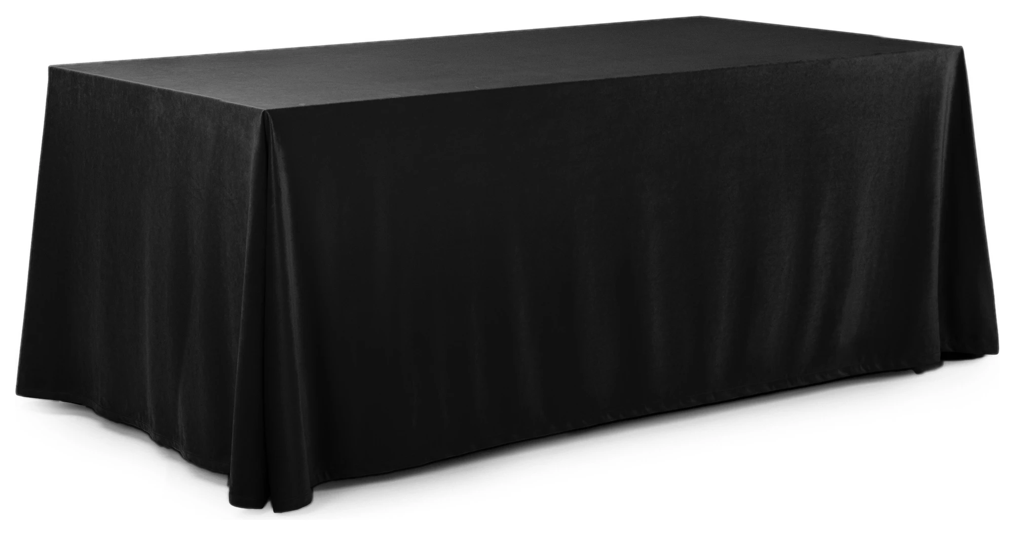 Скатерть прямая широкая бархатная черная