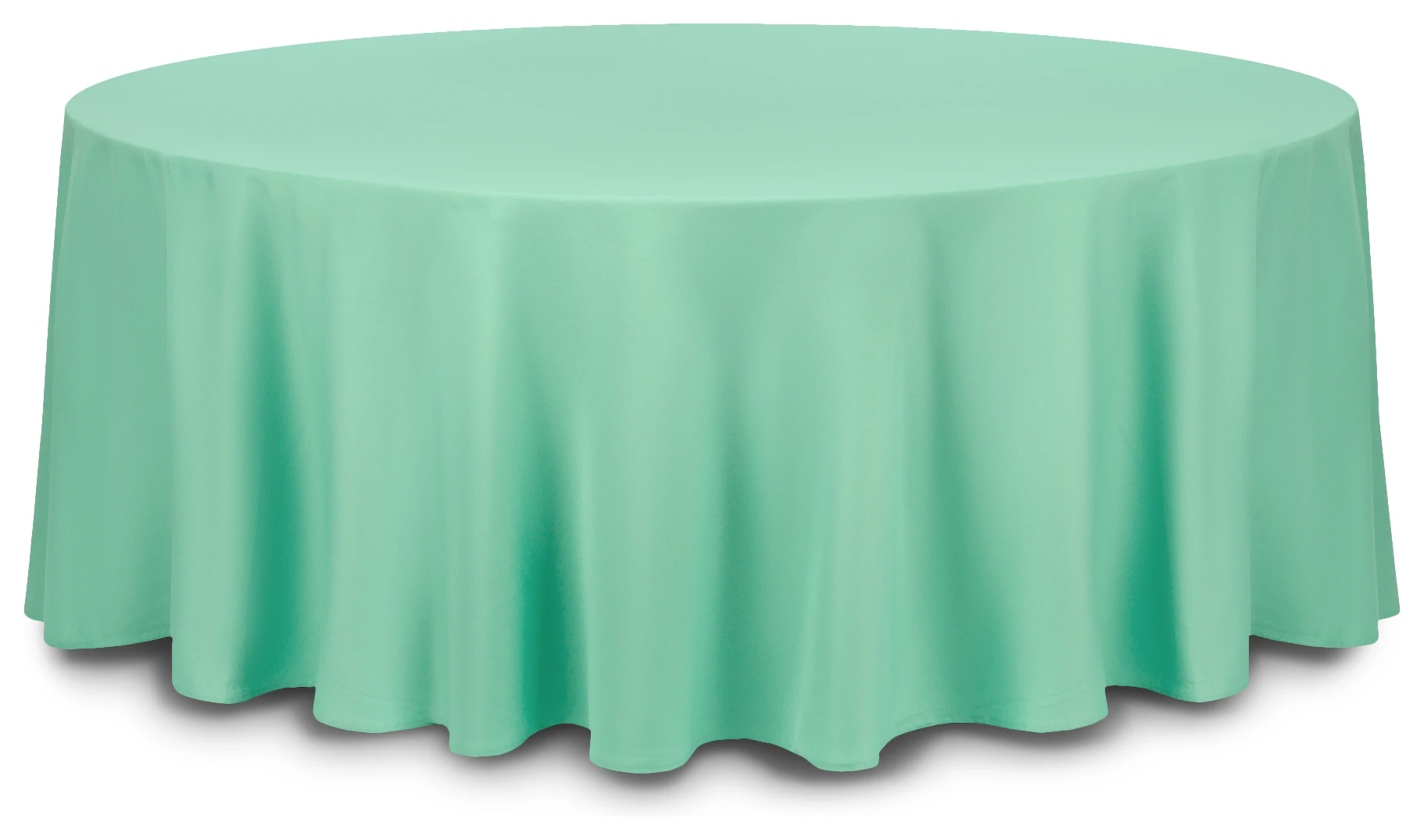 Скатерть круглая габардин мятная