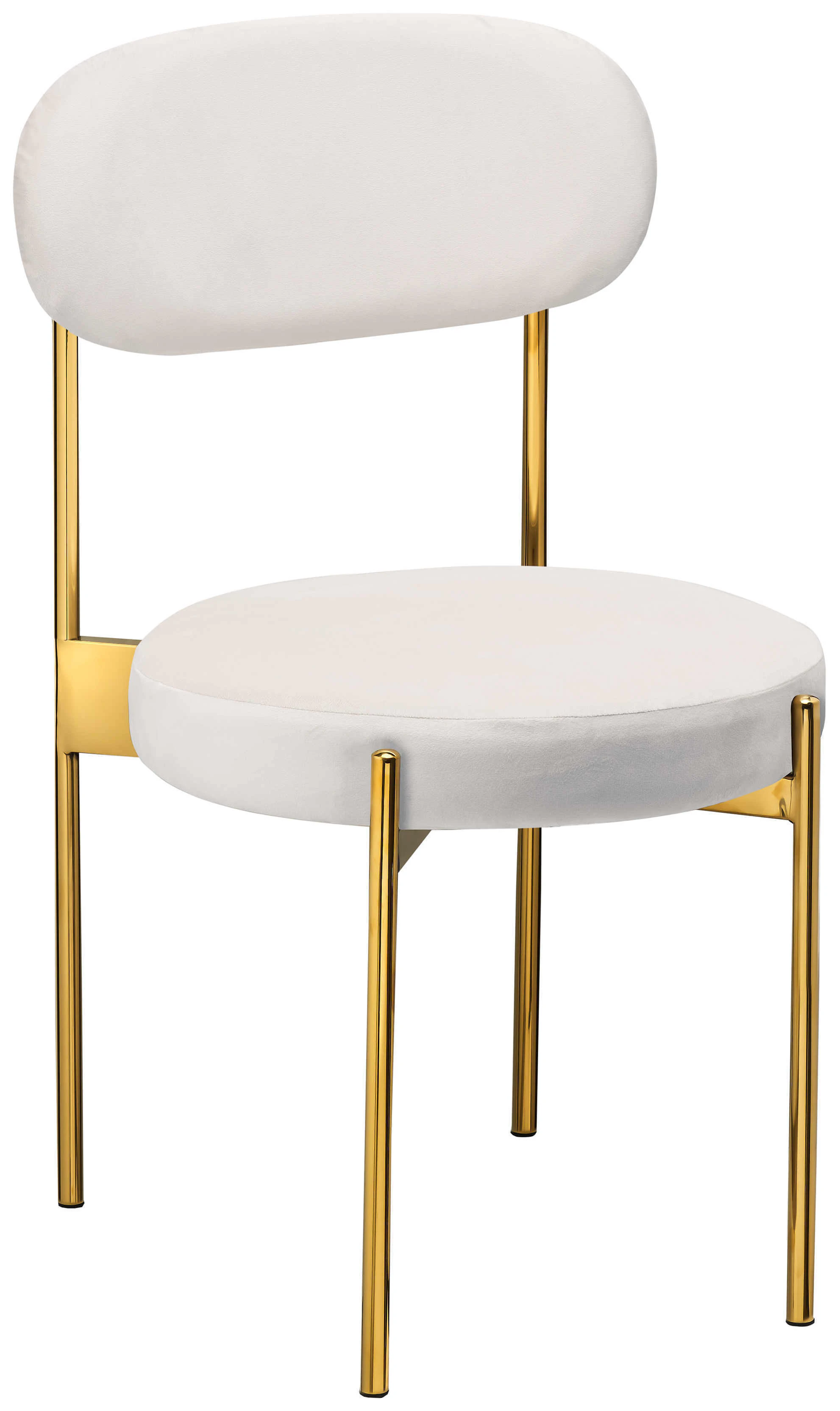 Стул «Тотем» золотой, белый теплый бархат