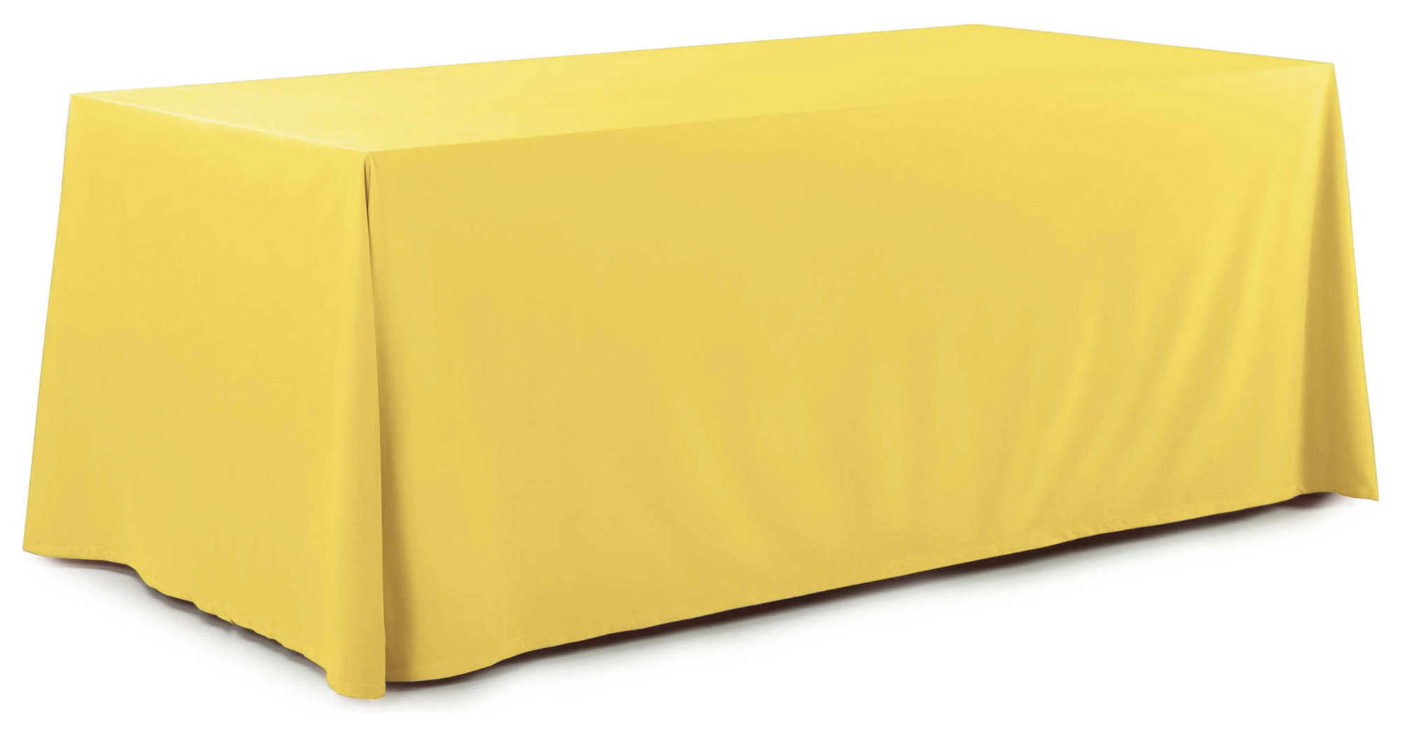Скатерть прямая широкая бархатная желтая