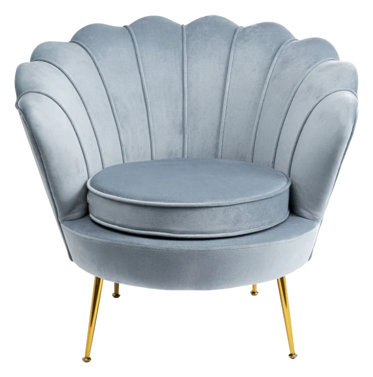 Кресло «Лаперла» серо-голубое