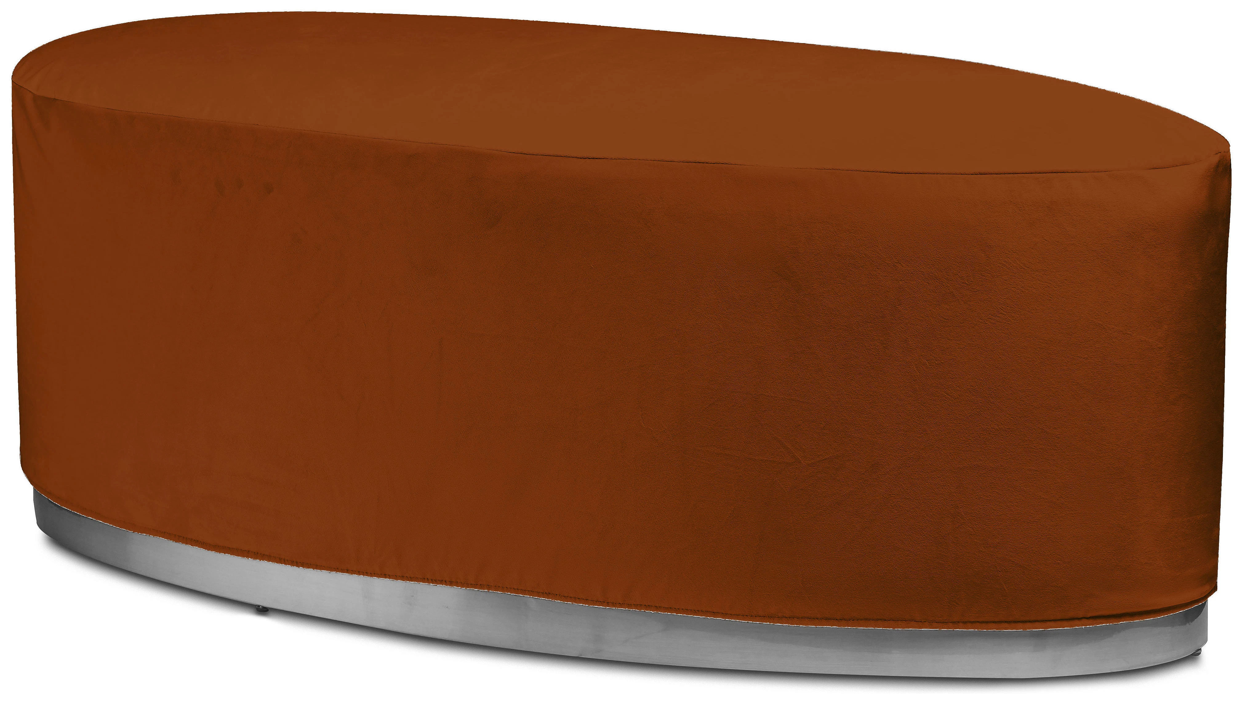 Чехол бархатный терракотовый для овального пуфа