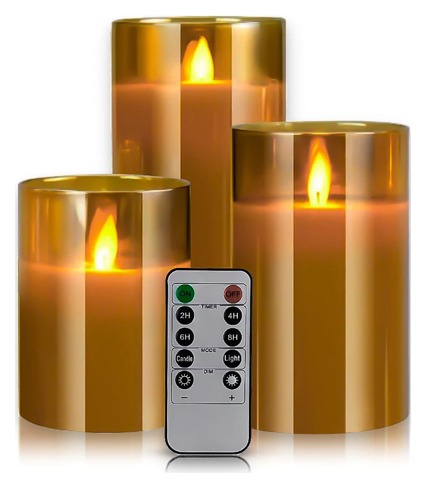 Набор Led свечей янтарного цвета