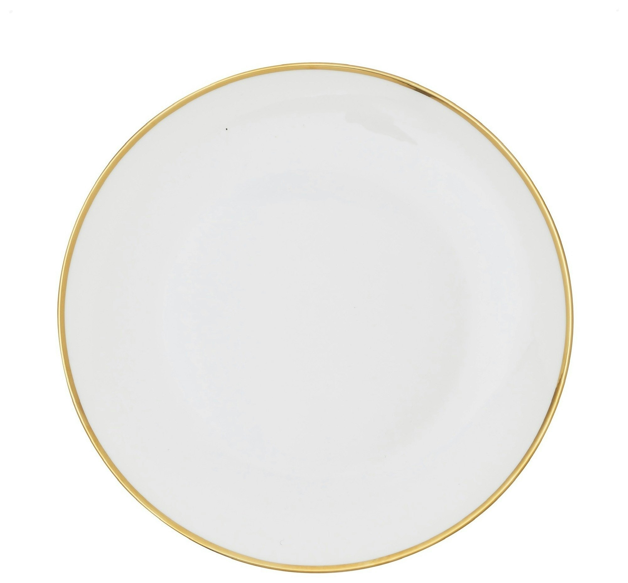 Обеденная тарелка «Виго» с золотым кантом