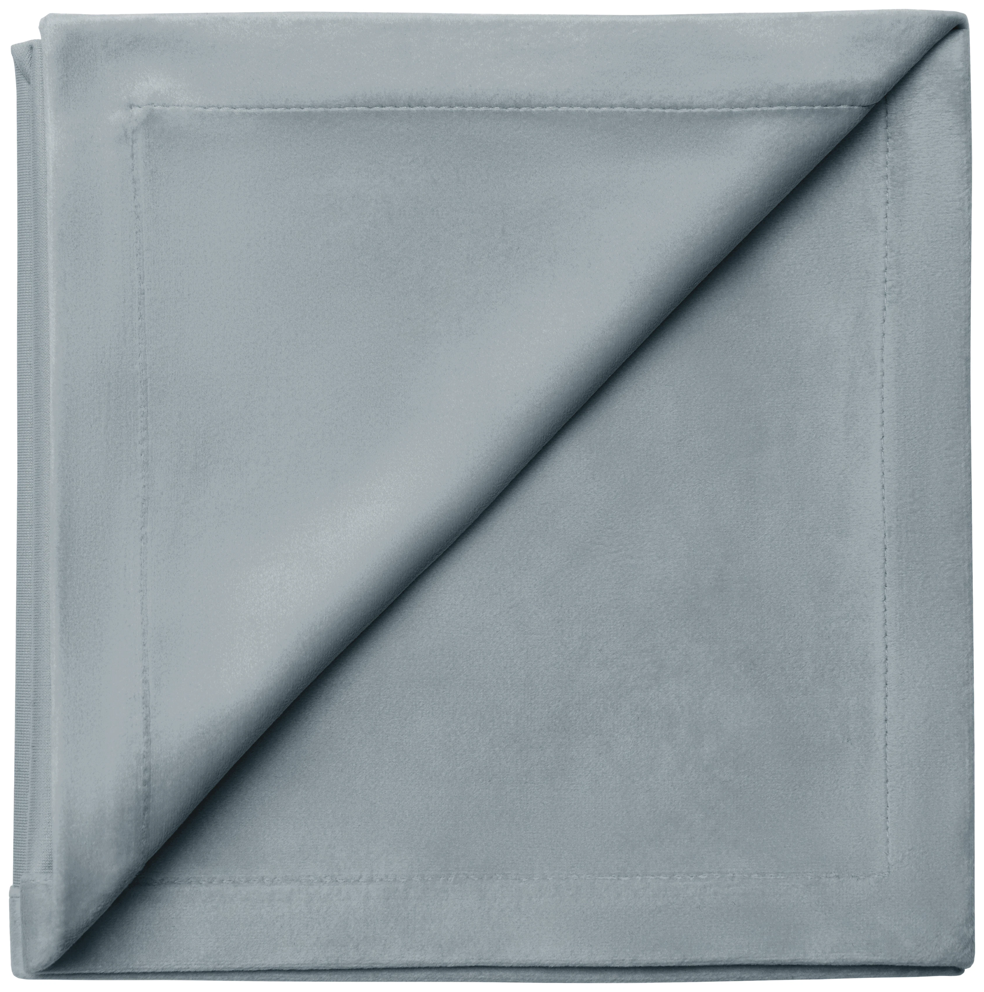 Салфетка бархатная серо-голубая