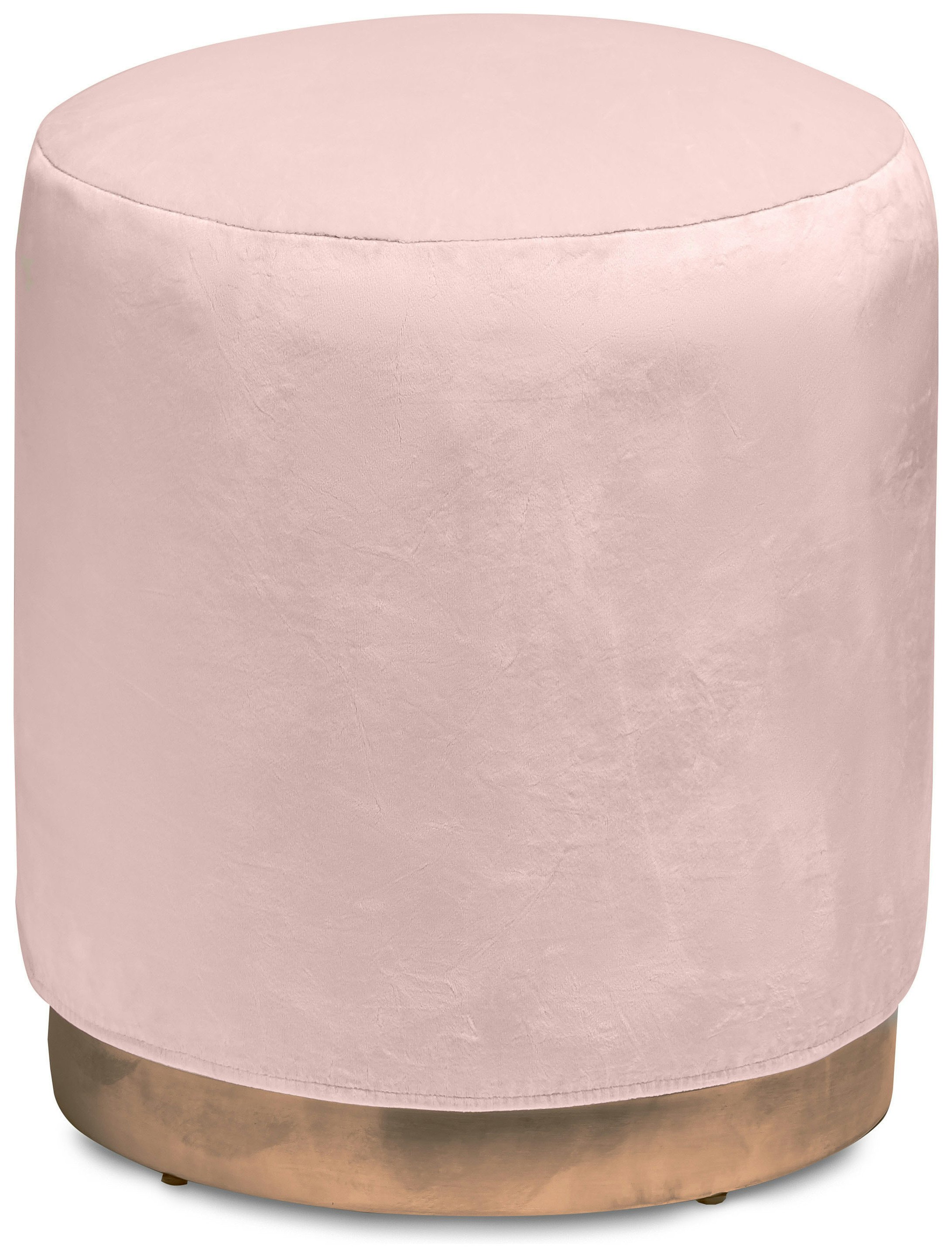 Чехол бархатный пыльно-розовый для круглого пуфа