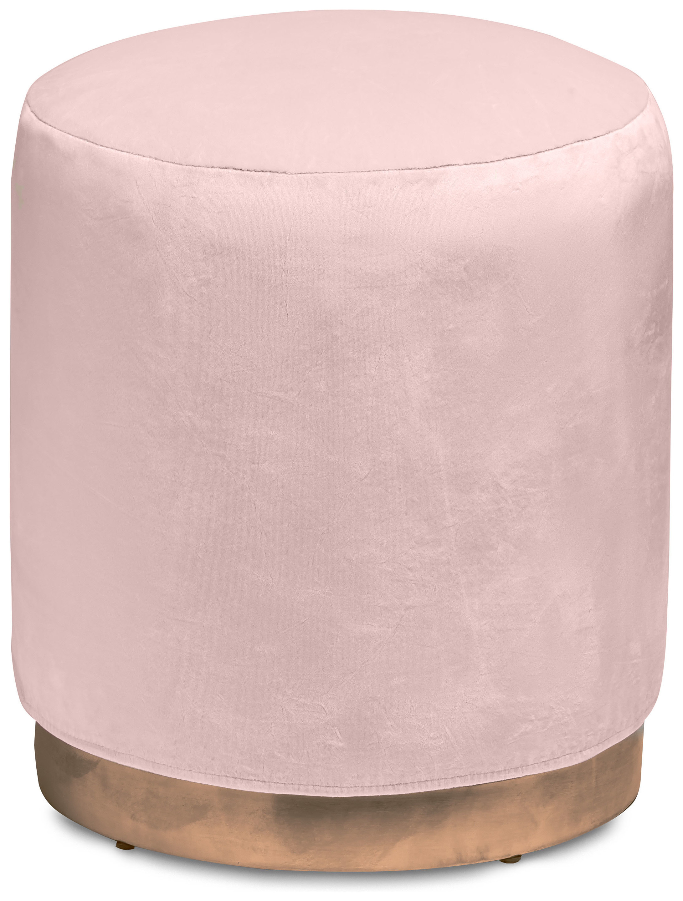 Чехол бархатный пыльно-розовый для круглого пуфа