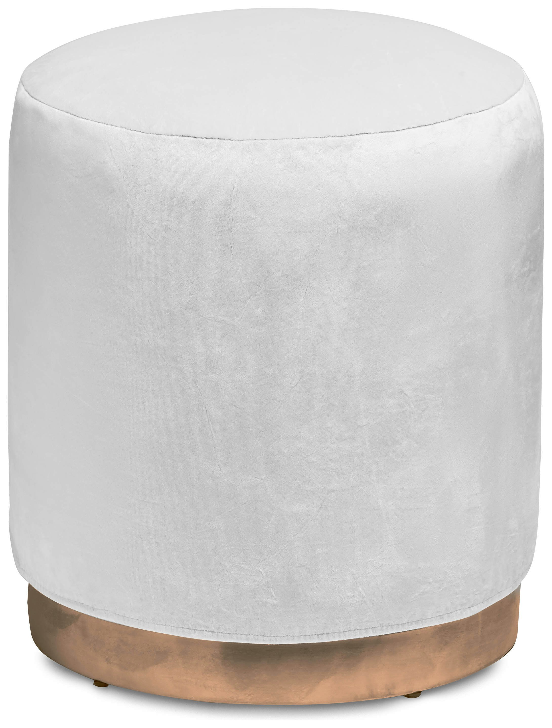 Чехол бархатный белый для круглого пуфа