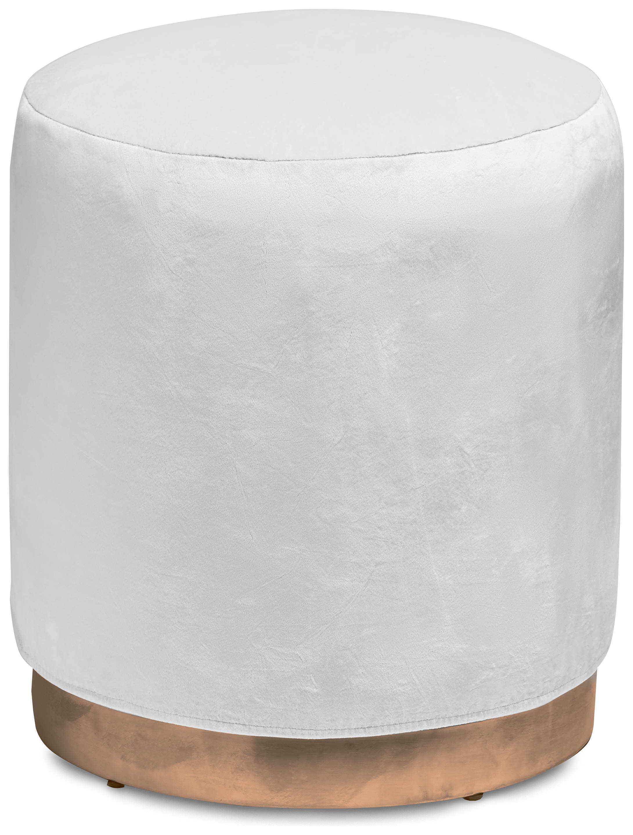 Чехол бархатный белый для круглого пуфа