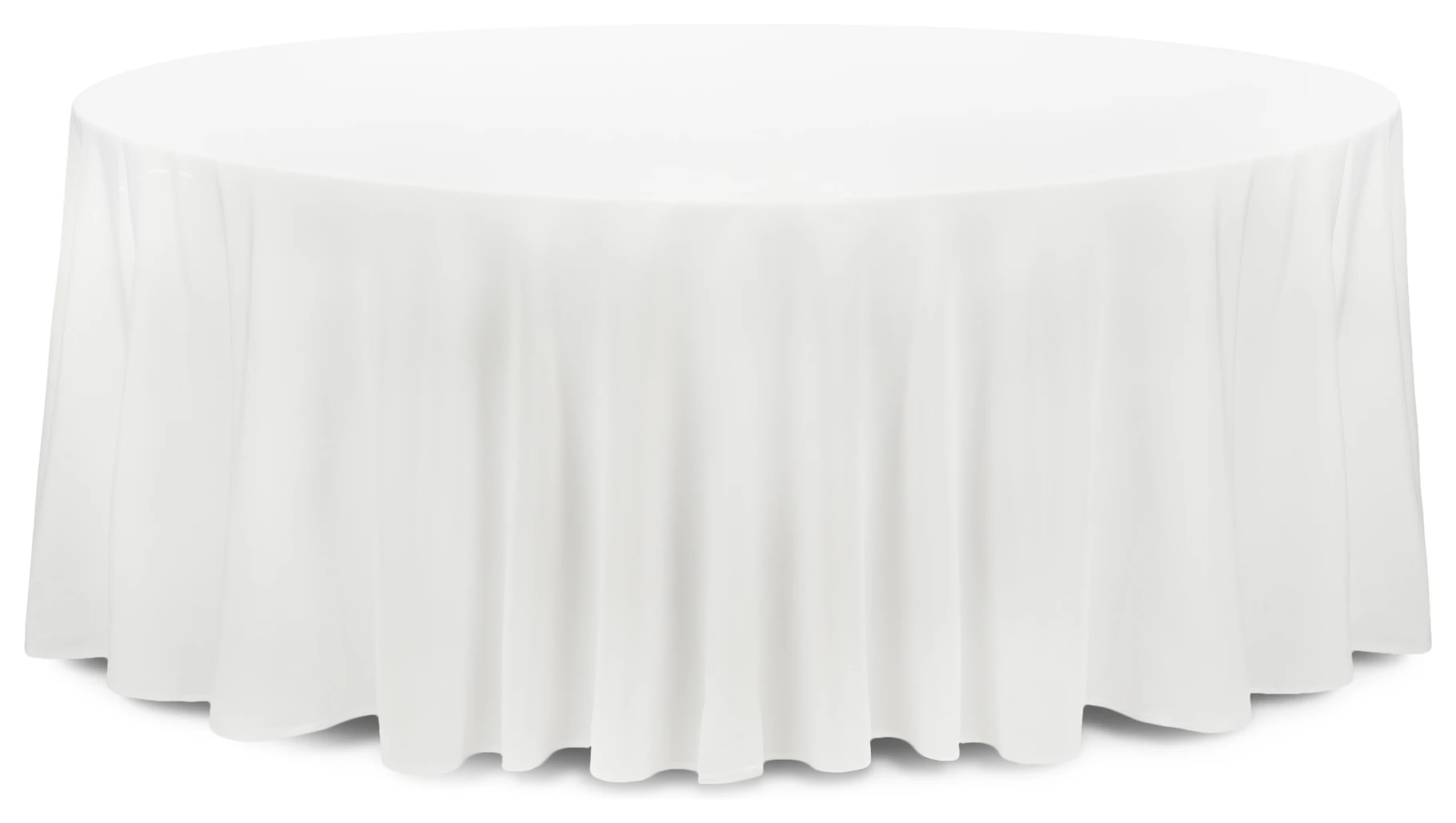 Скатерть круглая поликоттон белая