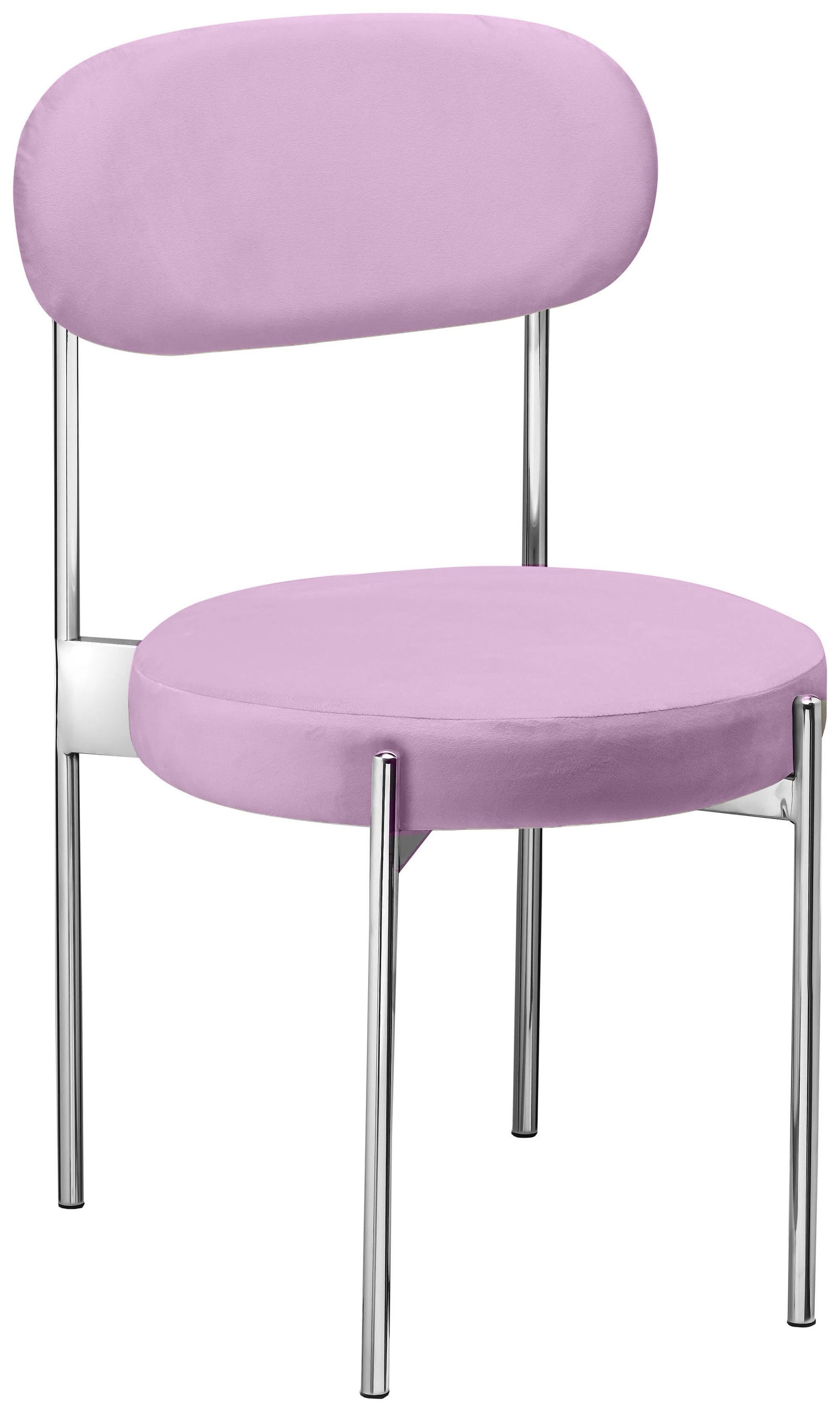 Стул «Тотем» серебряный, пыльно-лавандовый бархат