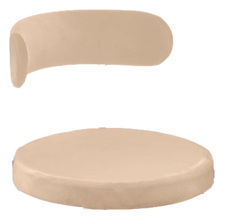 Чехол 2 шт. Лира, бархат светло-бежевый теплый