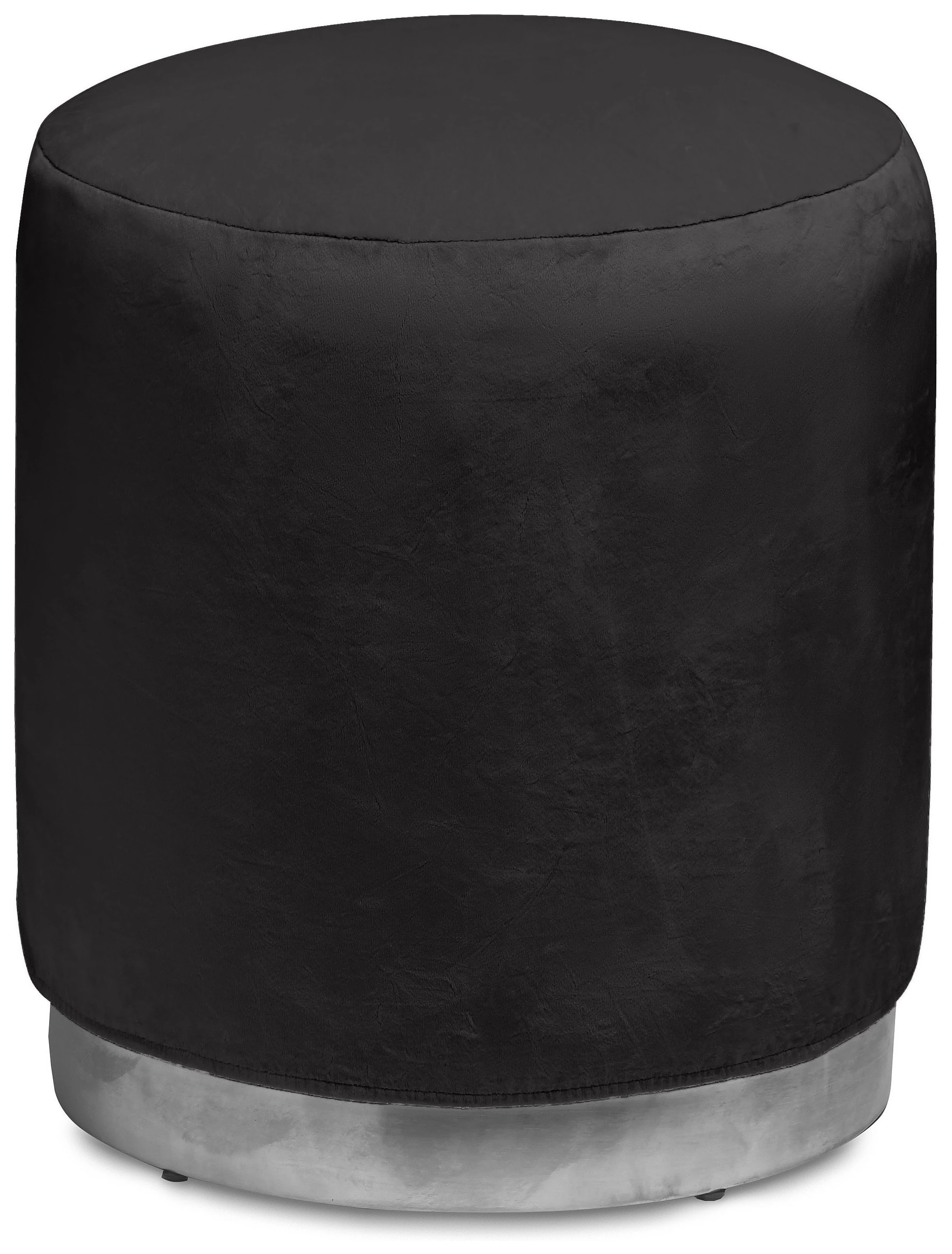 Чехол бархатный черный для круглого пуфа