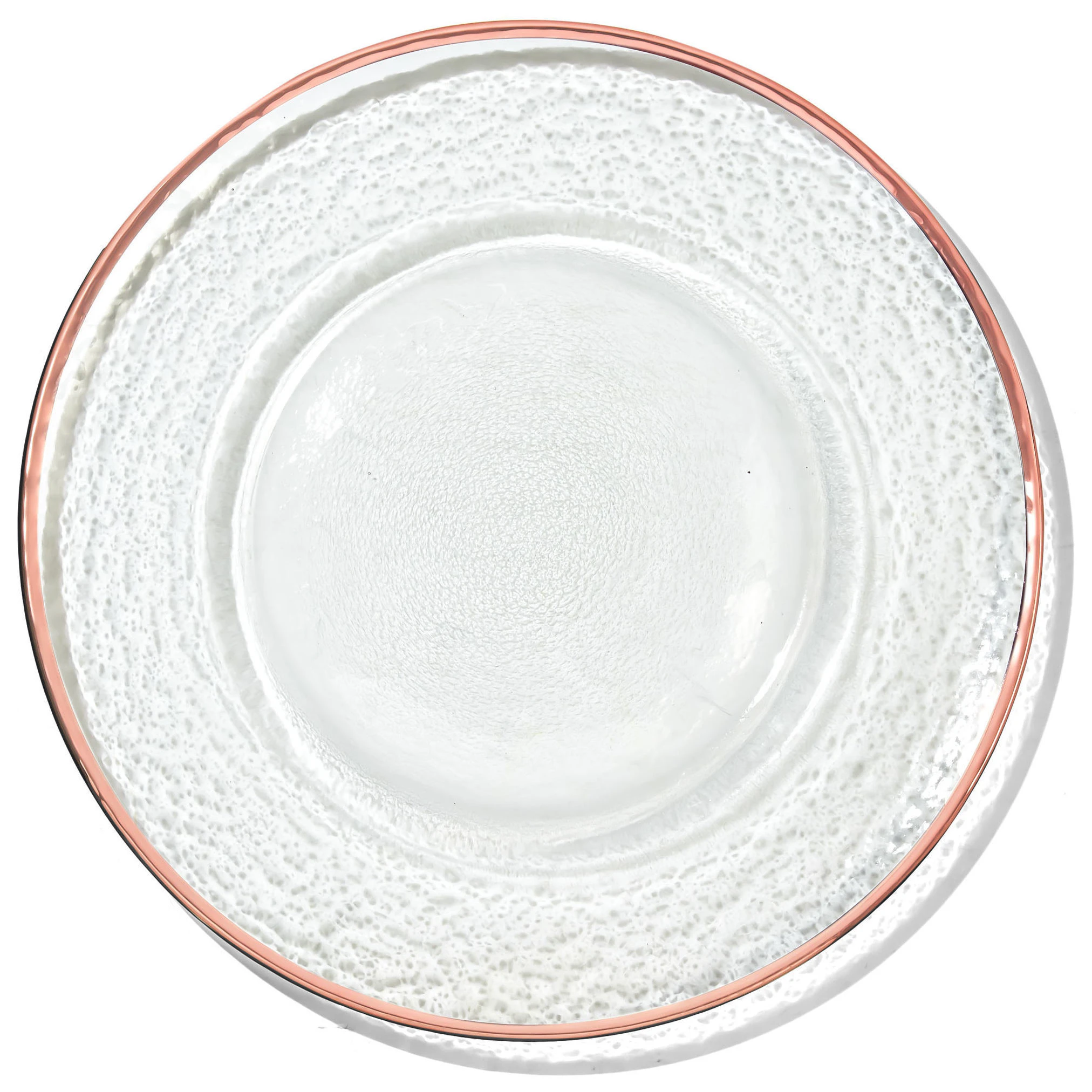 Подстановочная тарелка «Бари» прозрачная с медной каймой