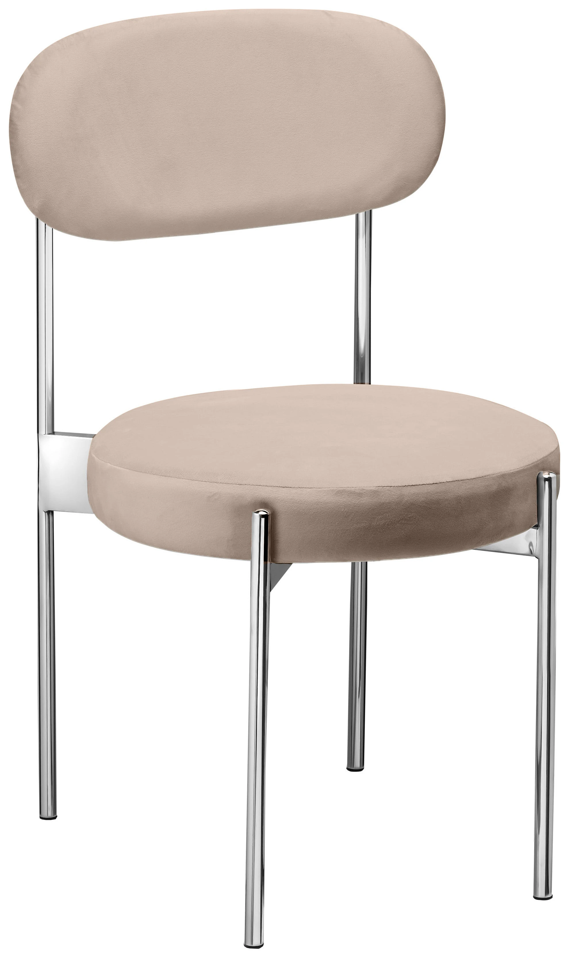 Стул «Тотем» серебряный, серо-бежевый теплый бархат