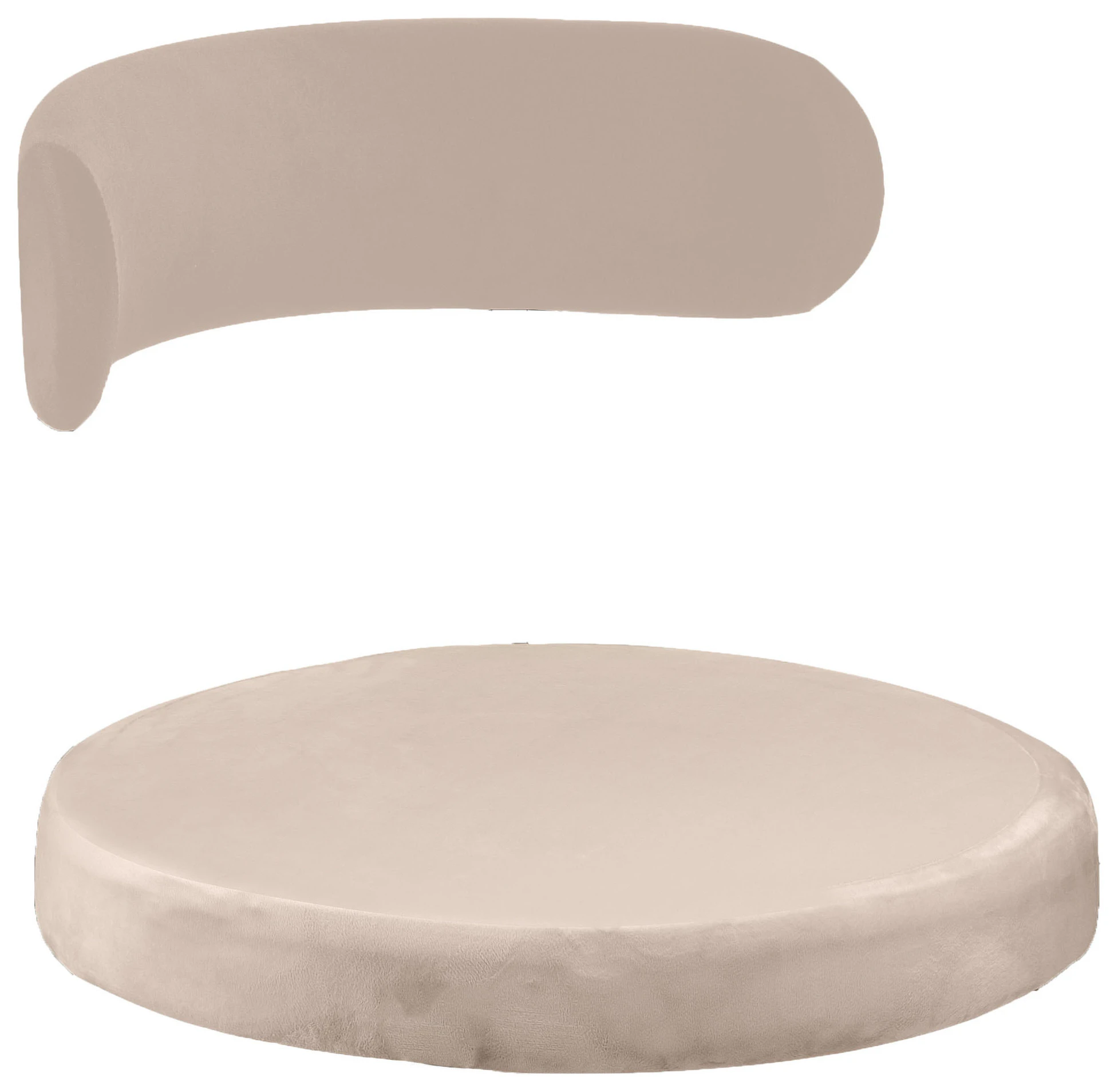 Чехол 2 шт. Лира, бархат серо-бежевый теплый