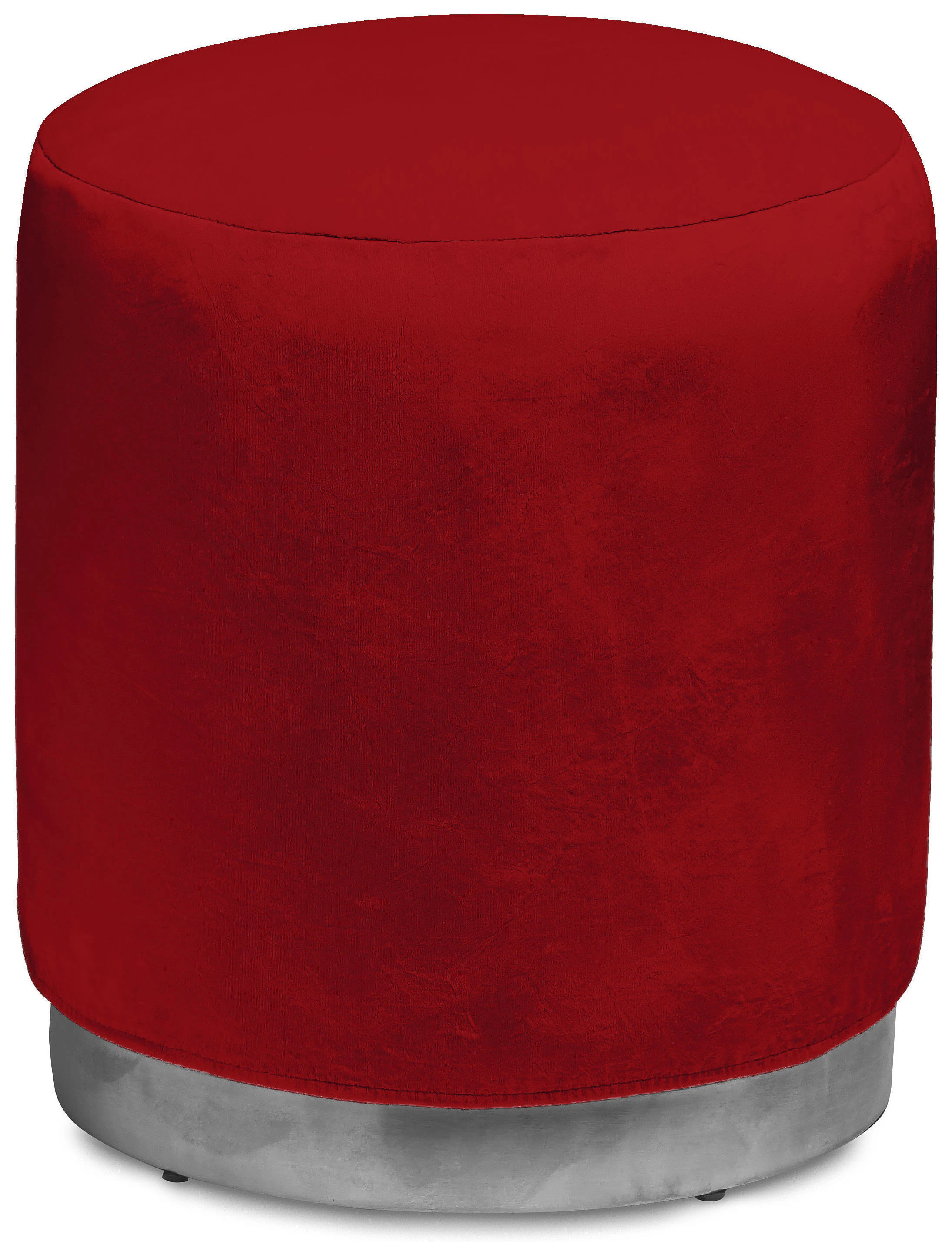 Чехол бархатный красный для круглого пуфа