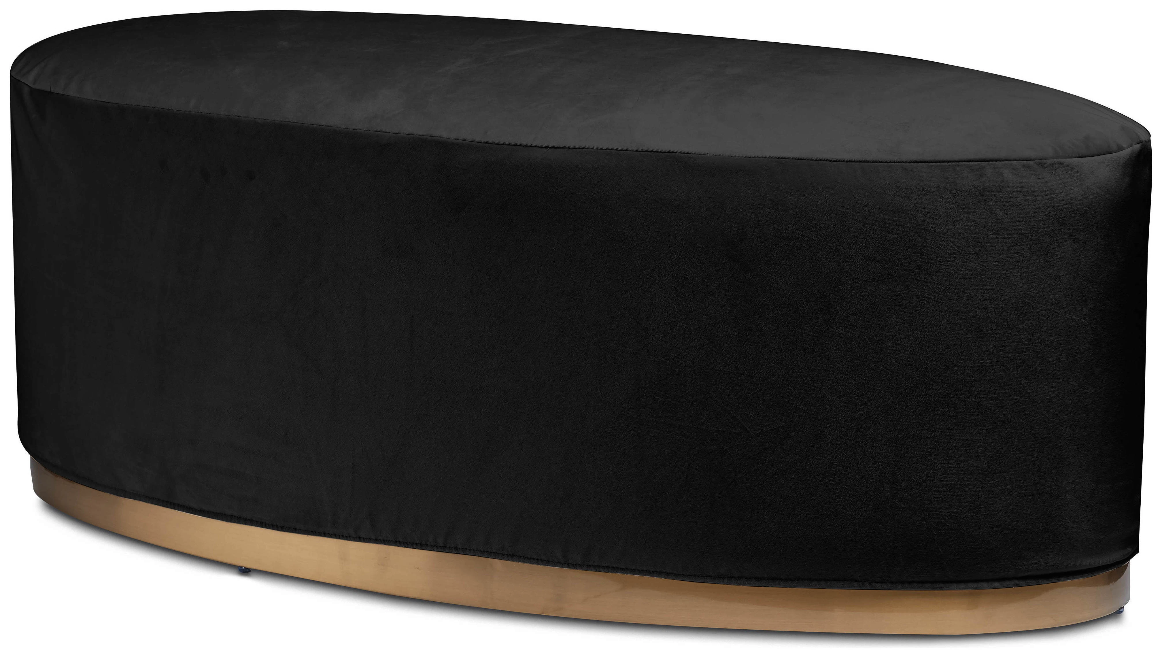Чехол бархатный черный для овального пуфа
