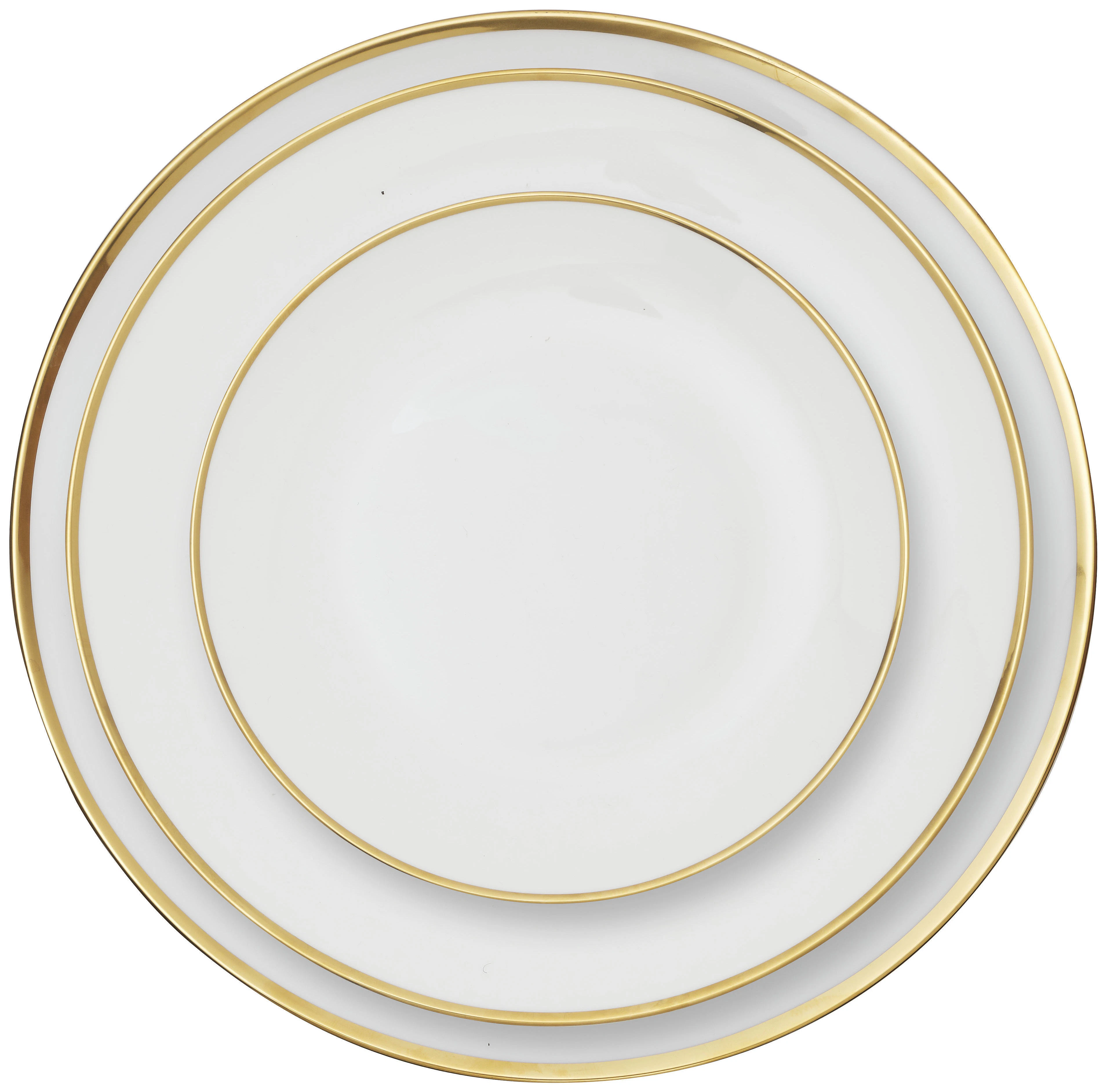 Набор тарелок «Виго» с золотым кантом 31, 27 и 21см
