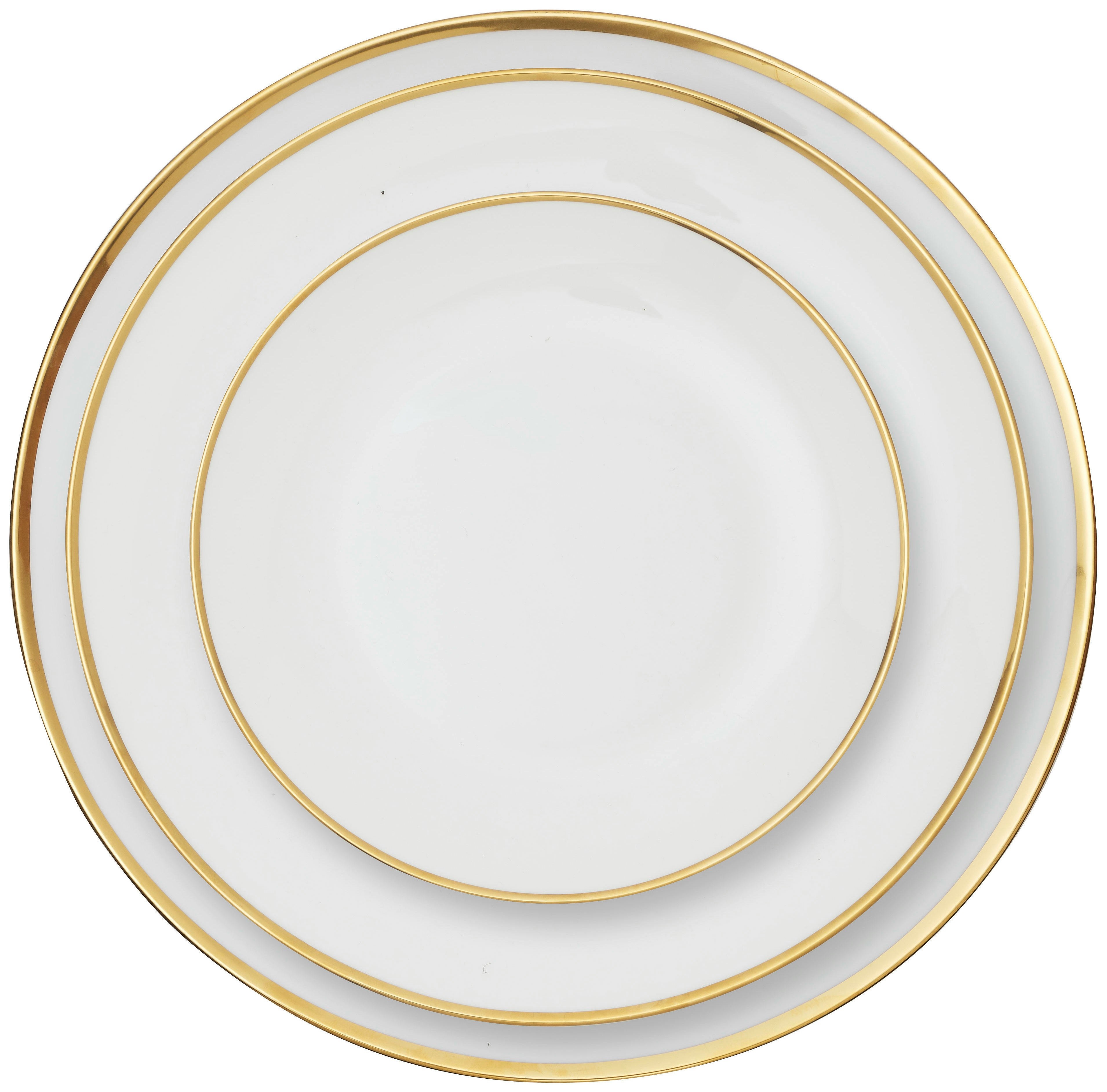 Набор тарелок «Виго» с золотым кантом 31, 27 и 21см - Фото миниатюра 1