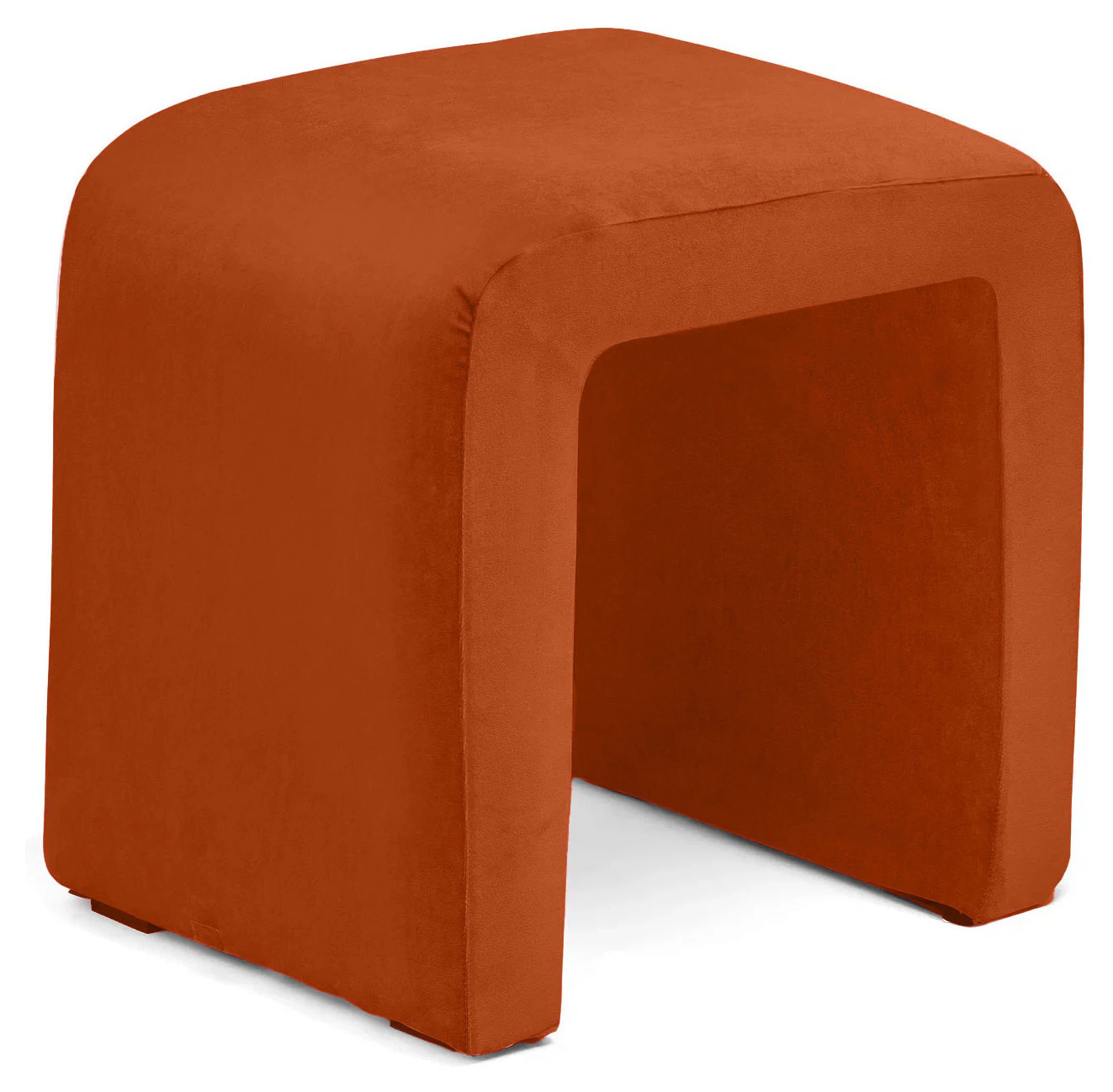 Пуф «П» терракотовый бархат