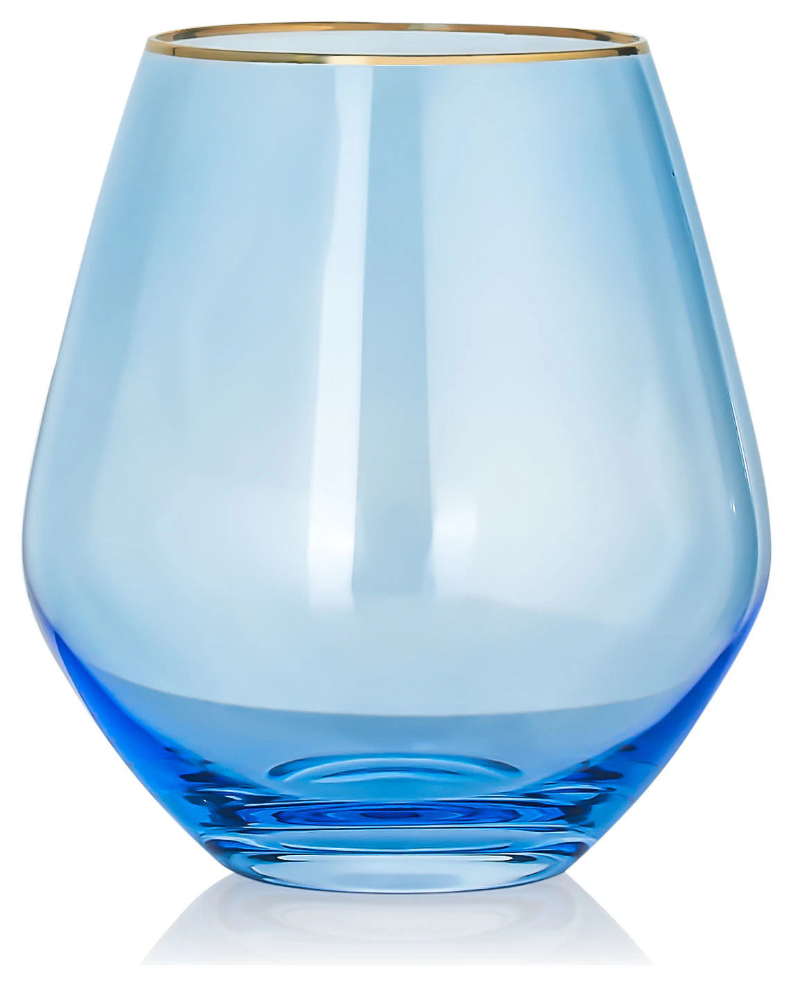 Стакан «Санко» голубой с золотым кантом