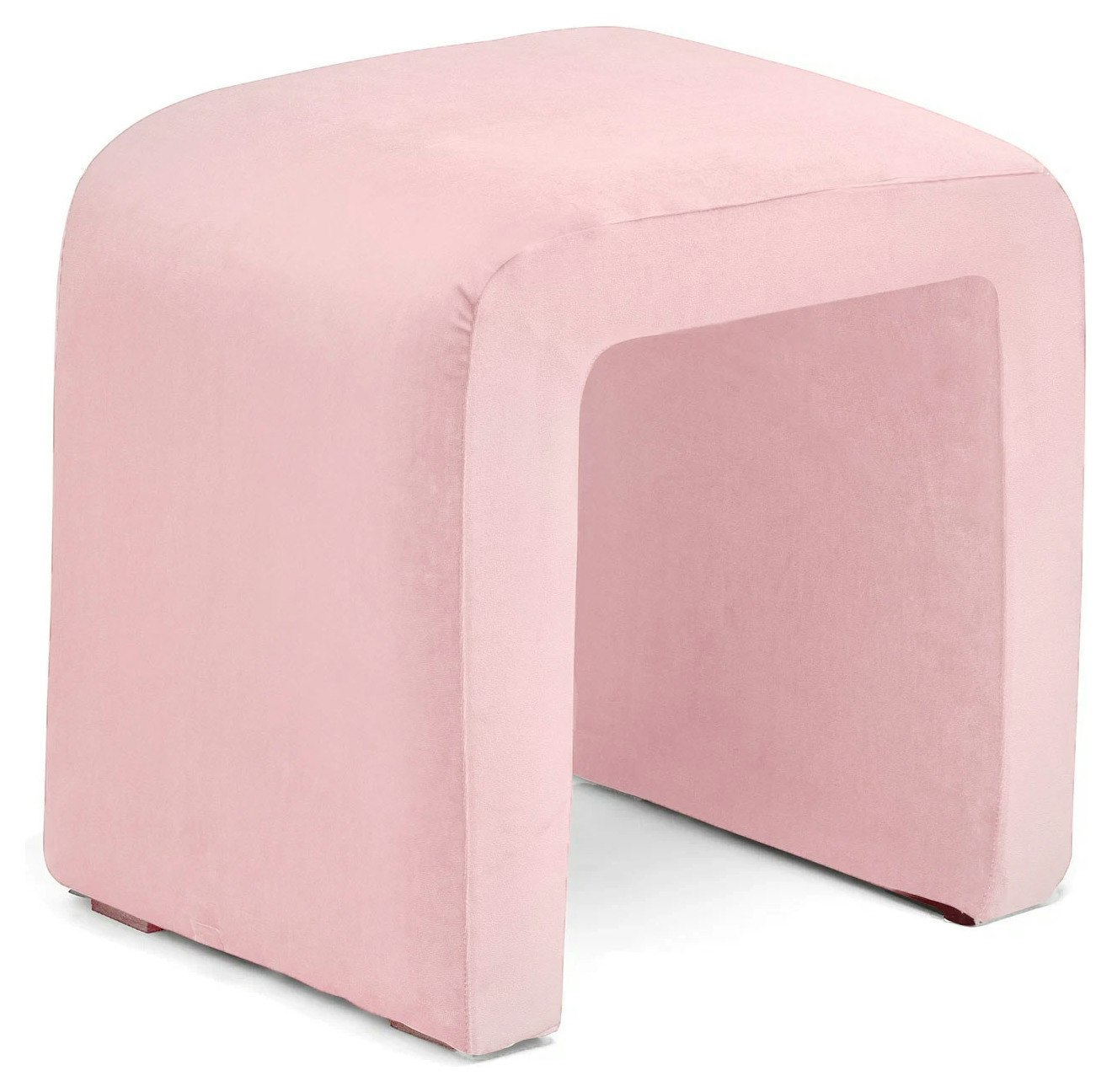 Чехол пыльно-розовый бархатный для п пуфа
