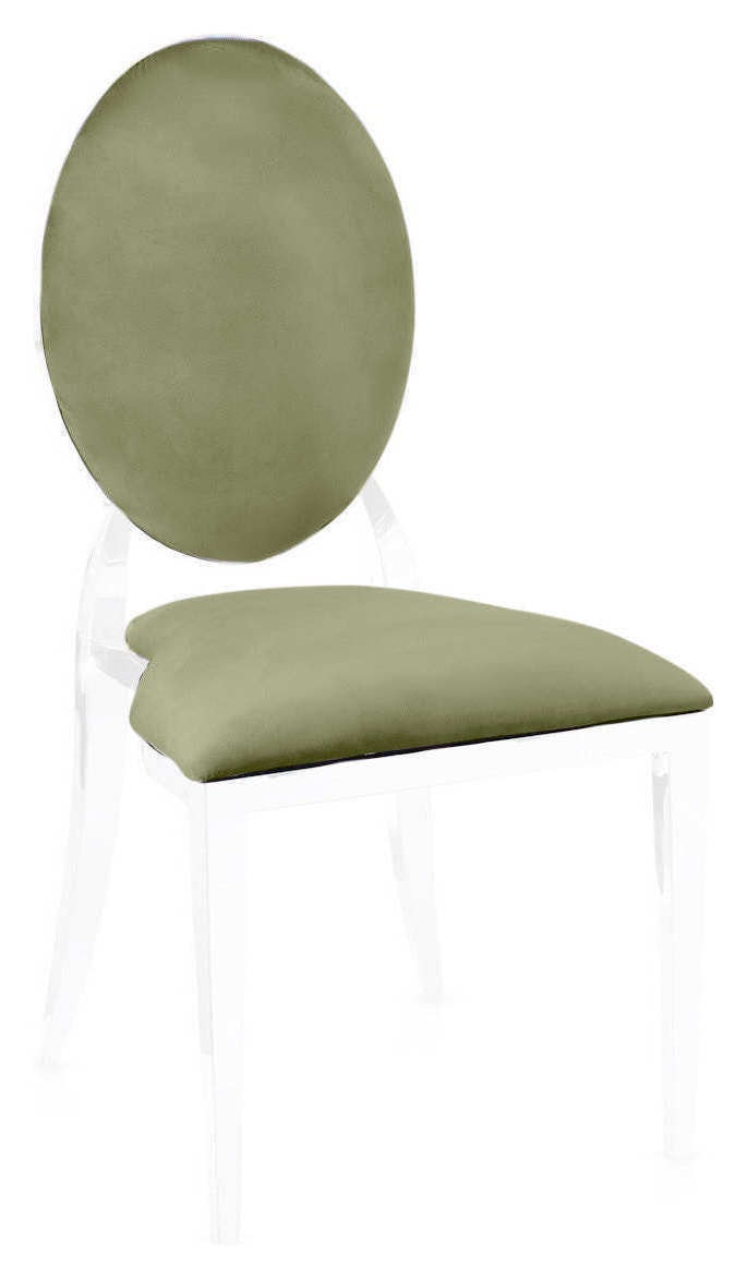 Чехол 2 шт. к стулу Вашингтон, пыльно-зеленый бархат
