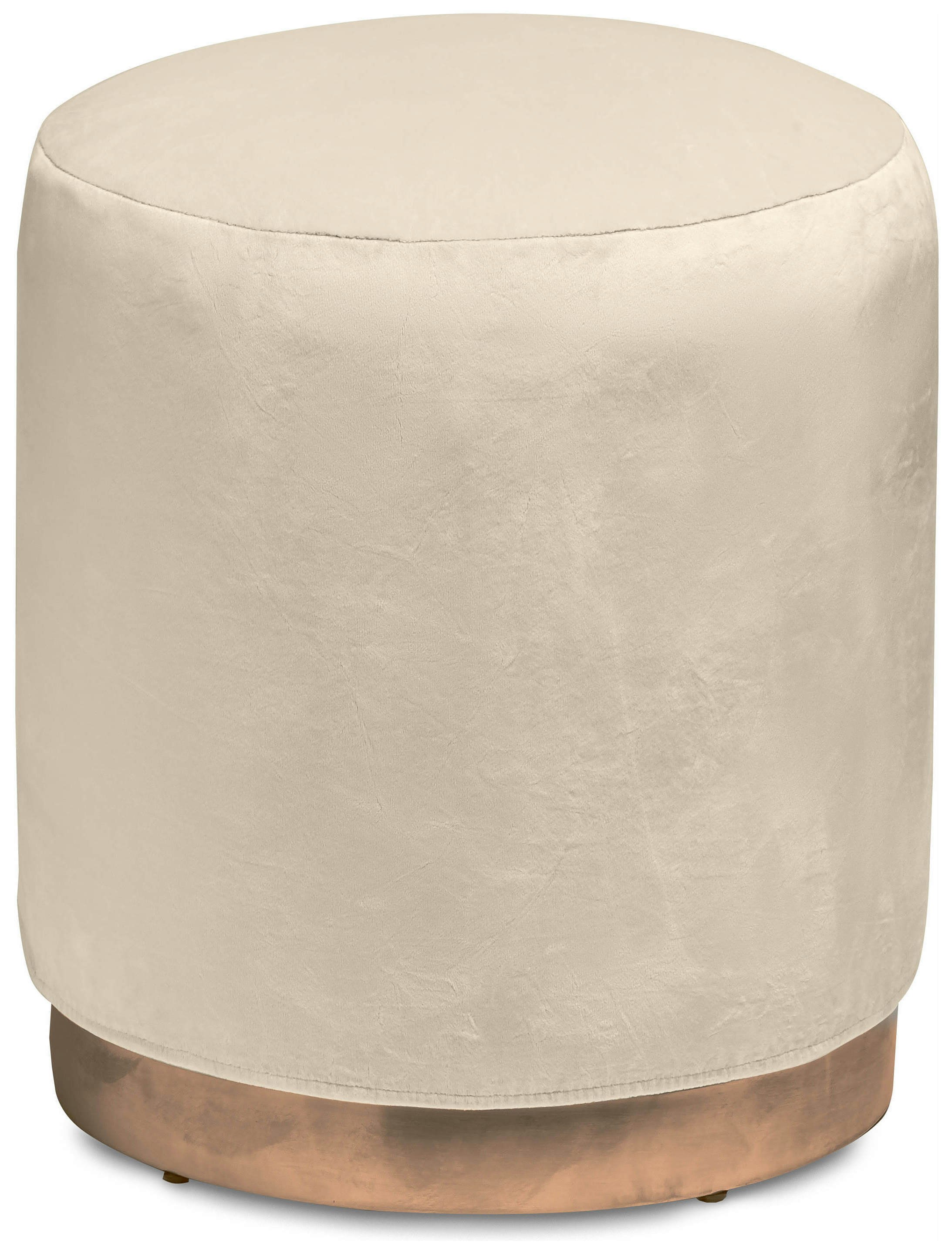 Чехол бархатный светло-бежевый для круглого пуфа
