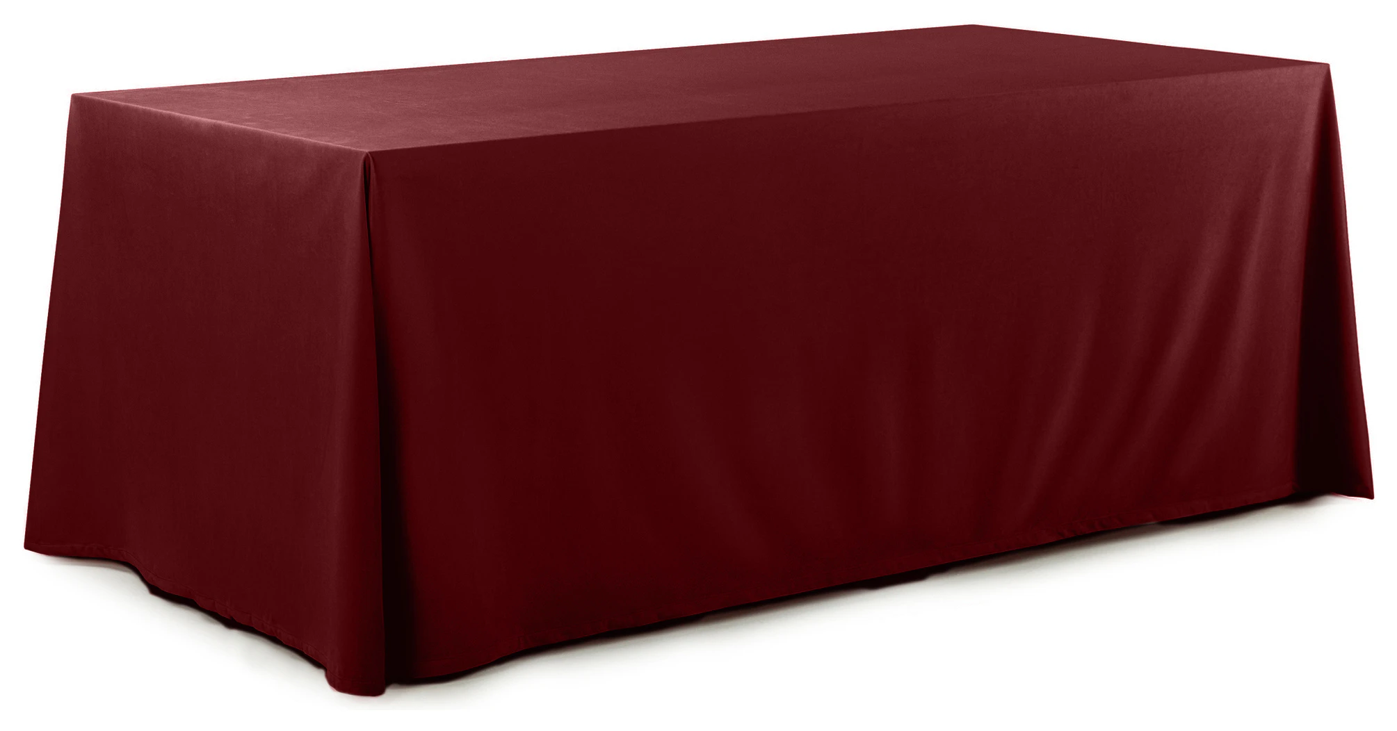 Скатерть прямая широкая бархатная бордовая