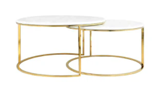 Набор журнальных столиков с белыми столешницами