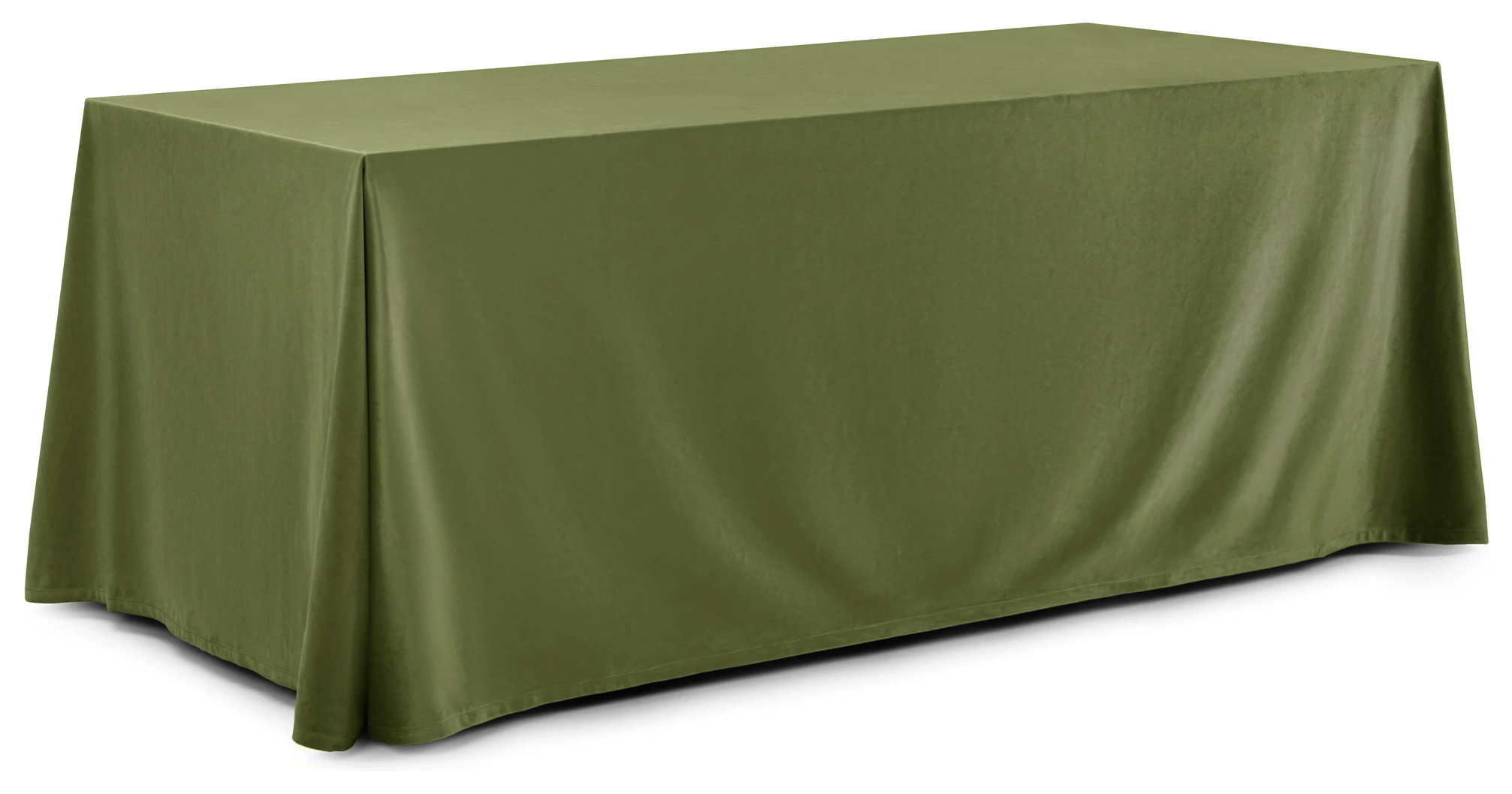 Скатерть прямая широкая бархатная мшистая