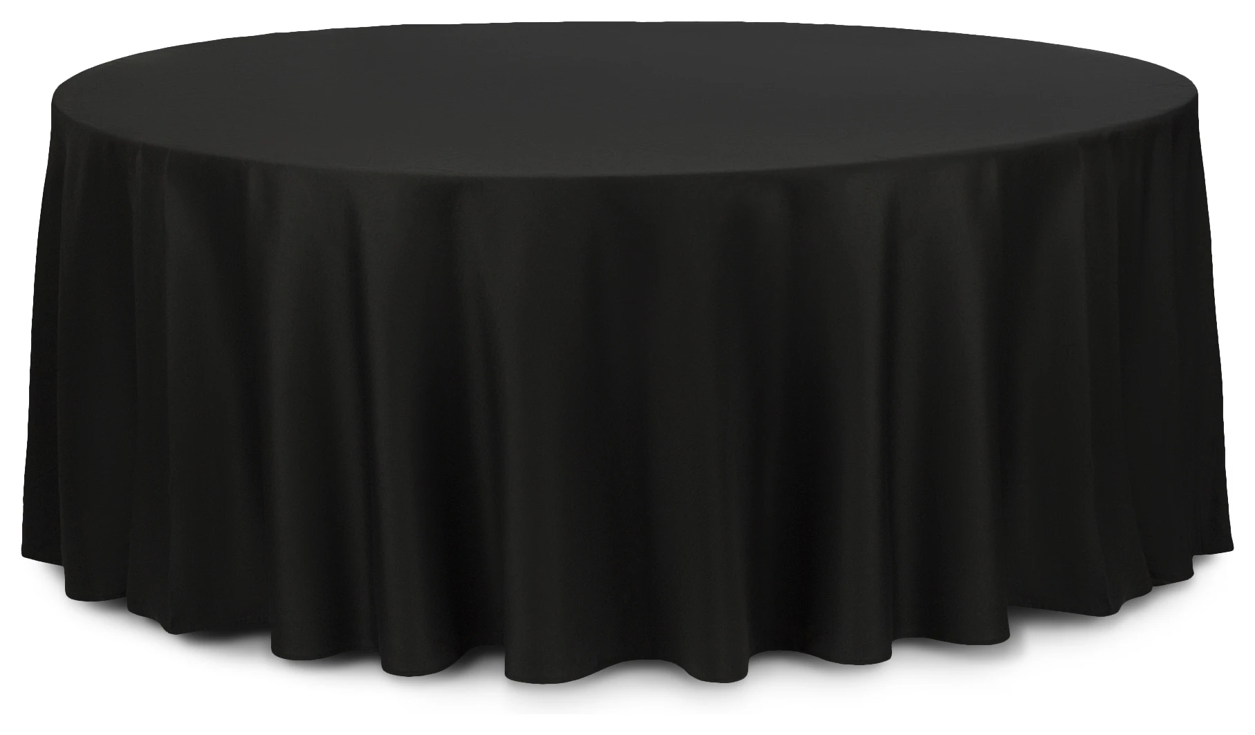 Скатерть круглая габардин черная