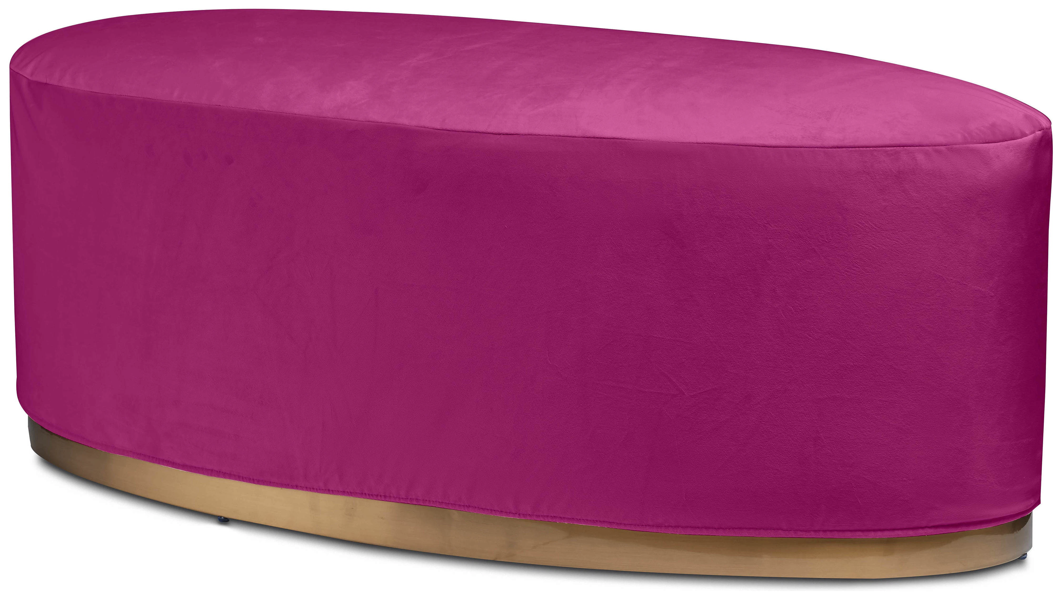Чехол бархатный малиновый для овального пуфа