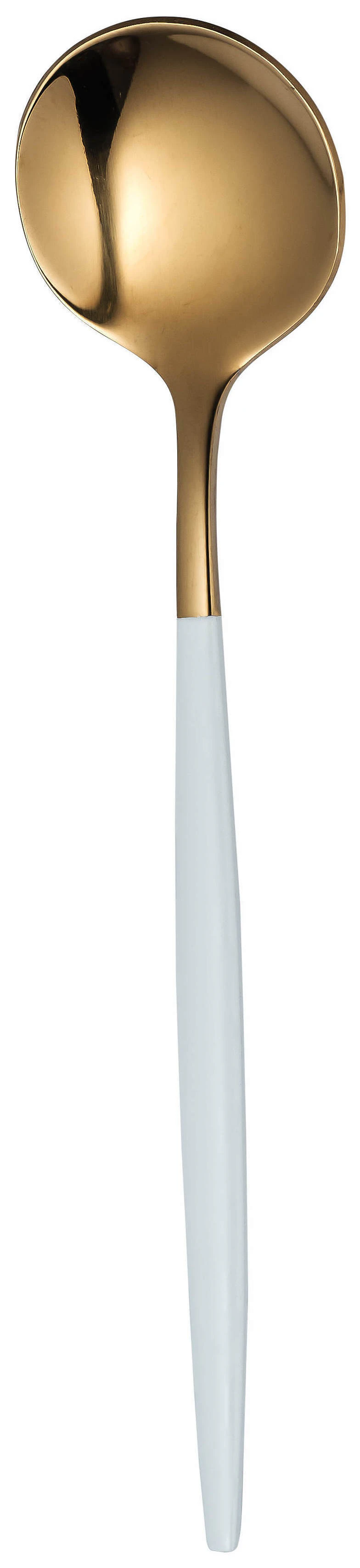 Десертная ложка  «Изи» золото с белым