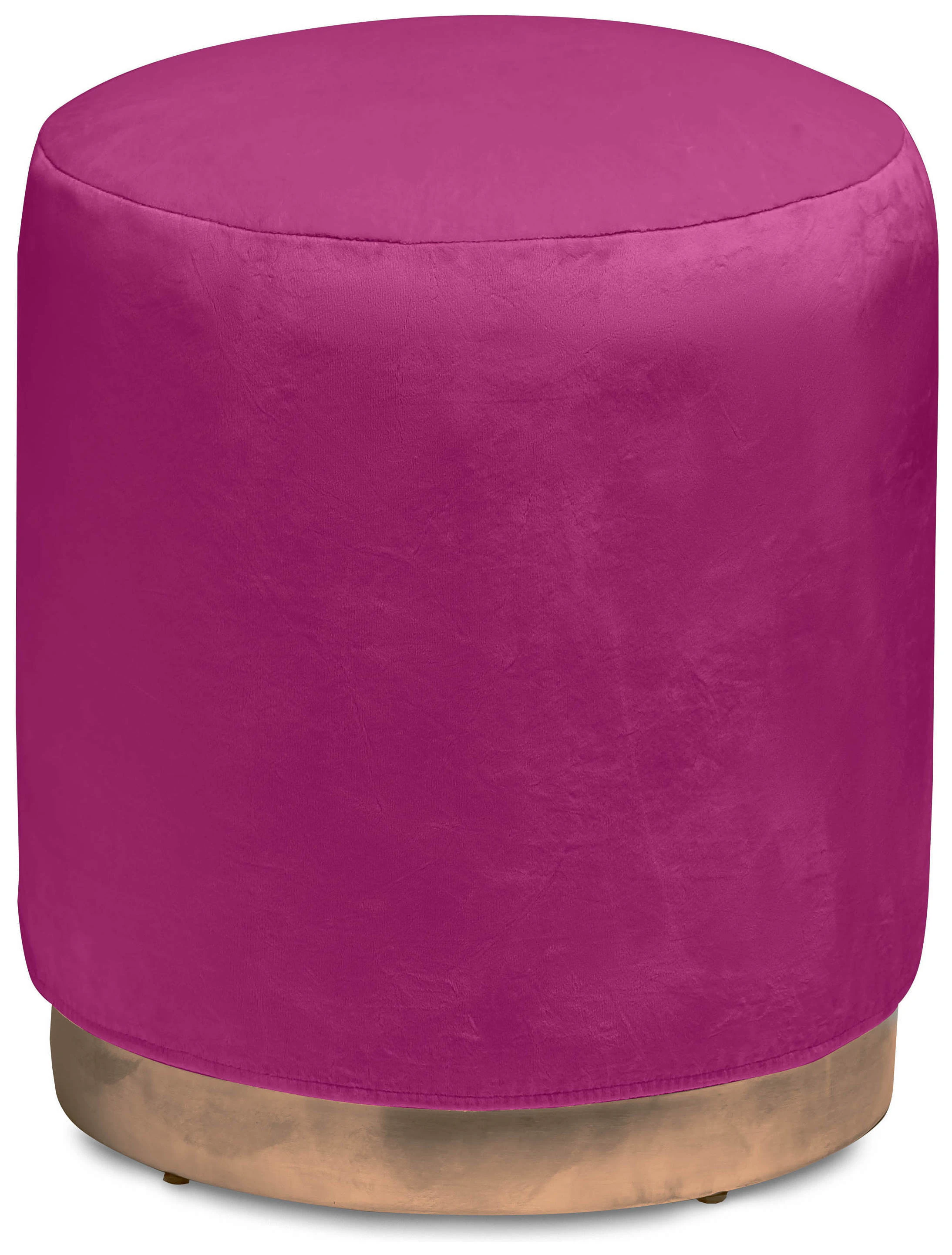 Чехол бархатный малиновый для круглого пуфа