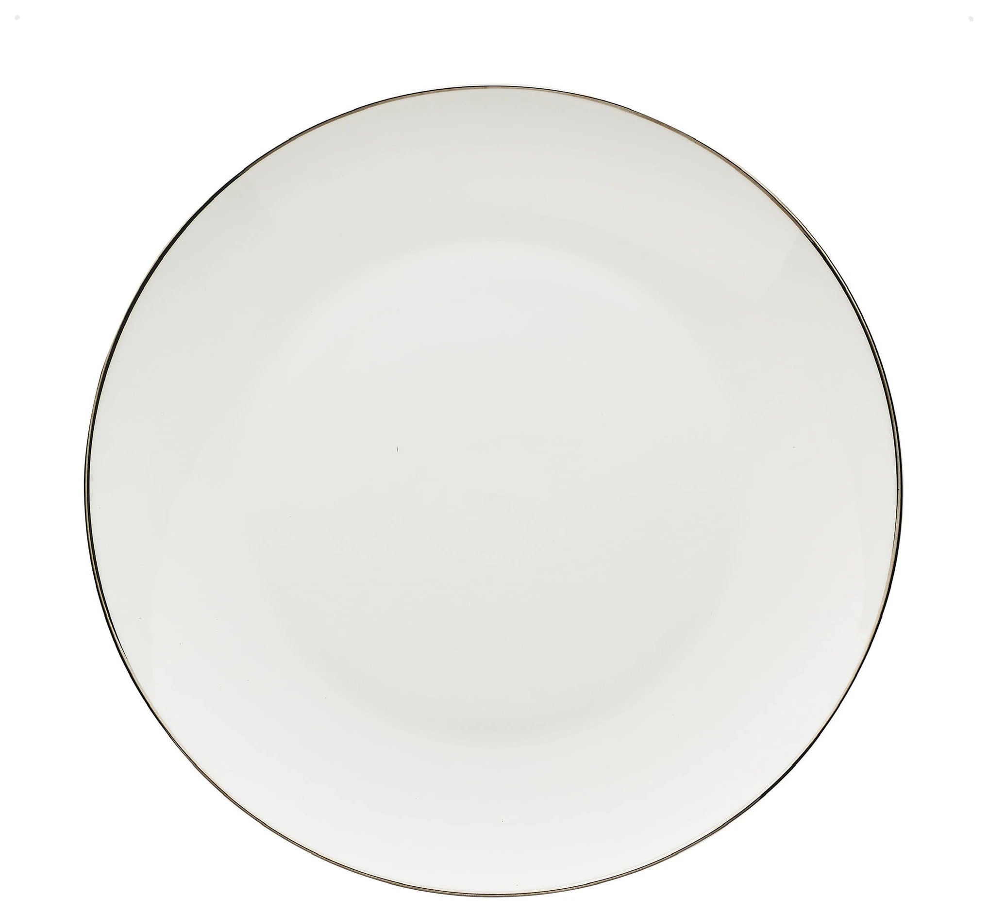 Обеденная тарелка «Виго» с серебряным кантом