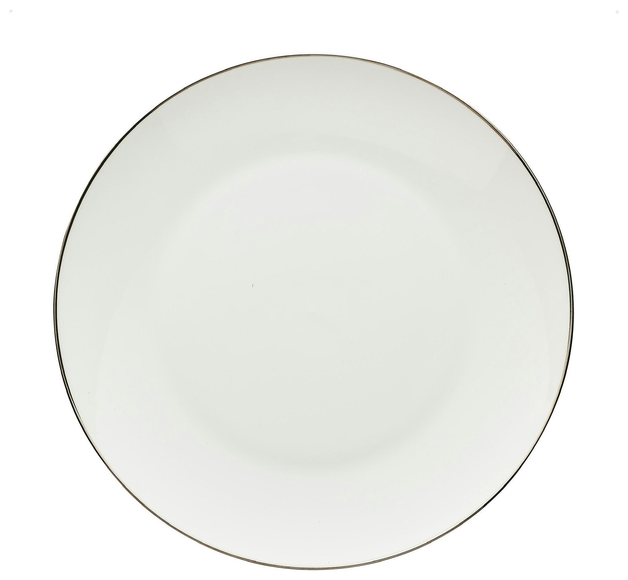 Обеденная тарелка «Виго» с серебряным кантом