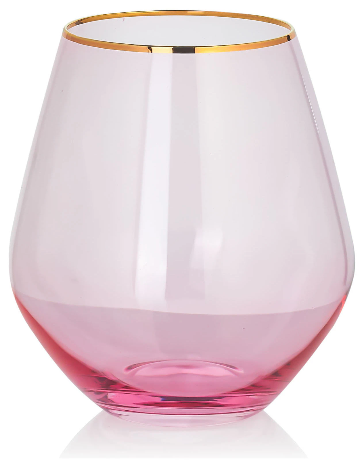 Стакан «Санко» розовый с золотым кантом