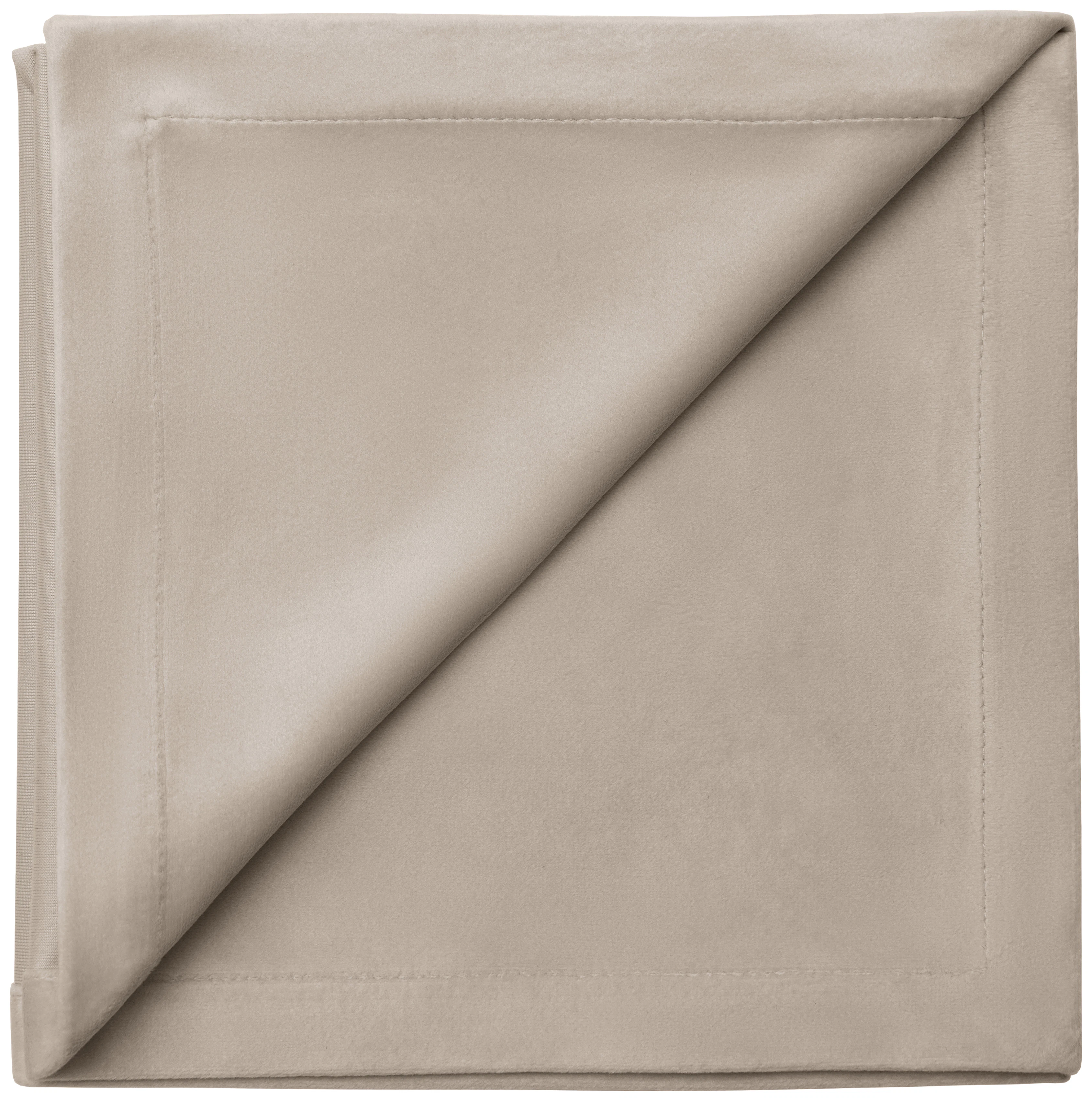 Салфетка бархатная серо-бежевая