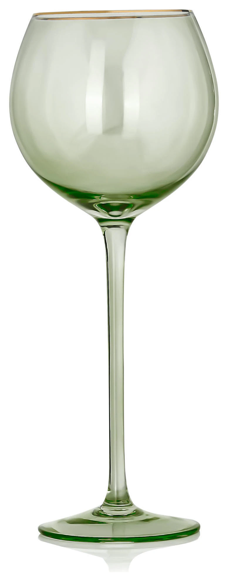 Бокал для красного вина «Санко» оливковый с золотым кантом
