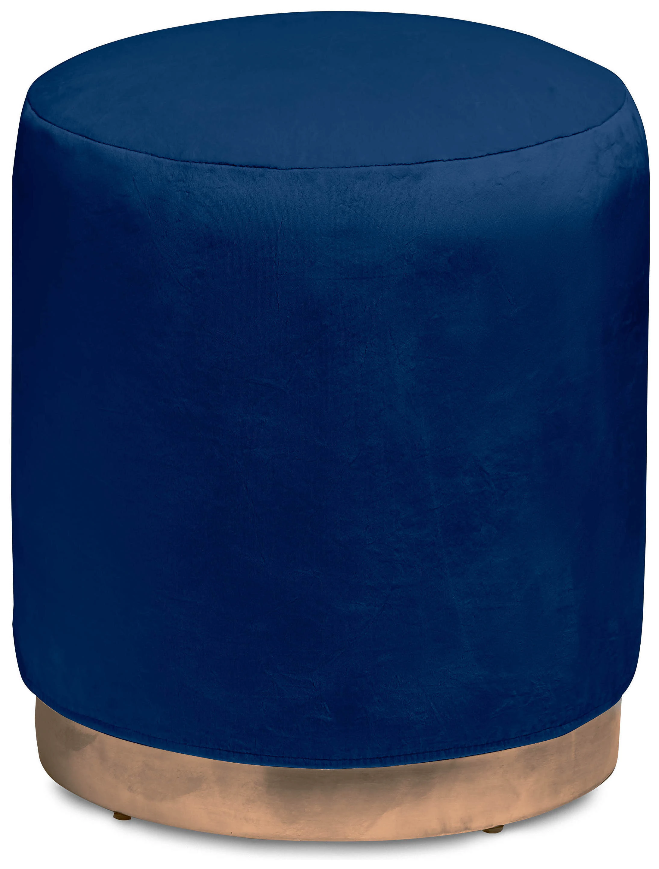 Чехол бархатный темно-синий для круглого пуфа