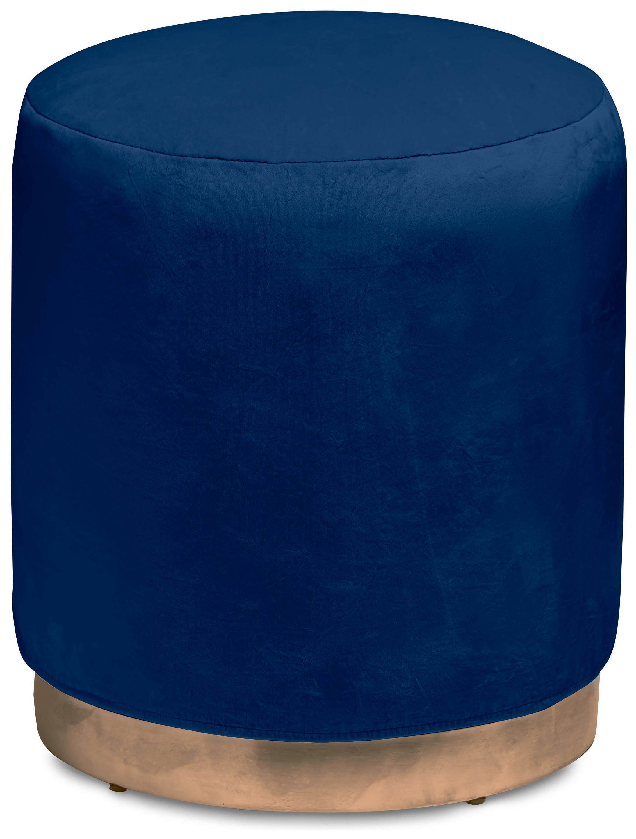 Чехол бархатный темно-синий для круглого пуфа