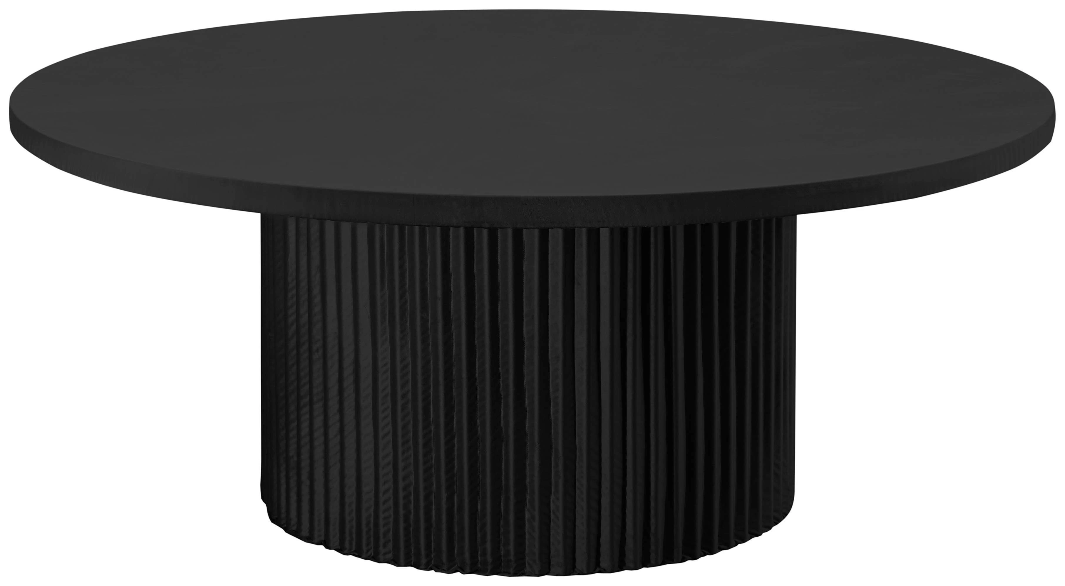 Стол «Арис» круглый, бархат черный