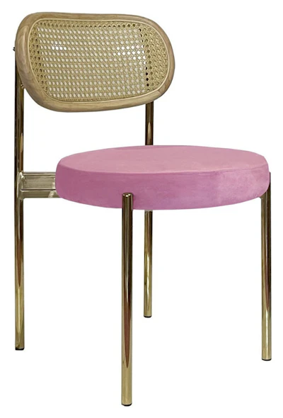 Стул Модерн Золото, Натуральный ротанг + Куколка