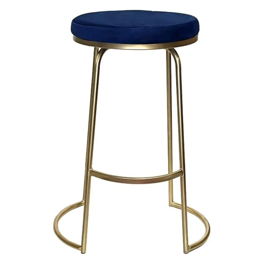 Стул барный Модерн Сэддл Глубокий синий (любой оттенок каркаса) - Фото миниатюра 1