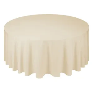 Скатерть полиэстер, круглая, крем-брюле - Фото 1