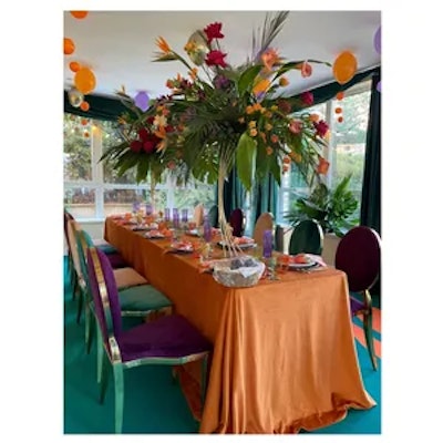 Скатерть велюр, прямоугольная, терракотовая - изображение 3